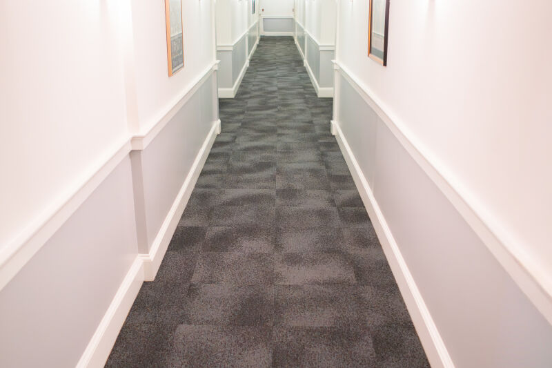 Hotel Corridor Carpet Installation