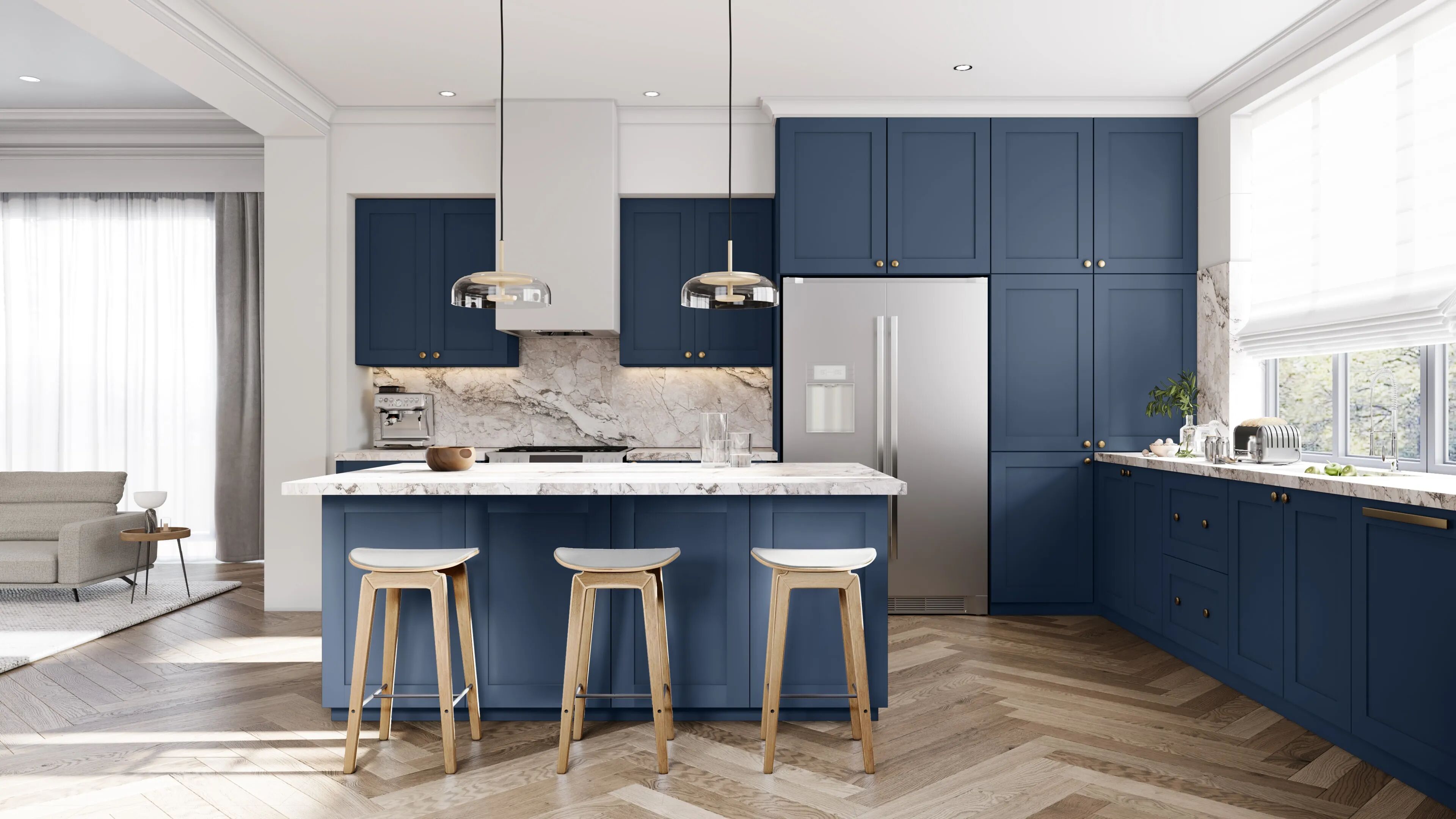 Illume® Tuscany Azul Indigo 33"W x 30"H x 21"D Vanity Cabinet (VB33)