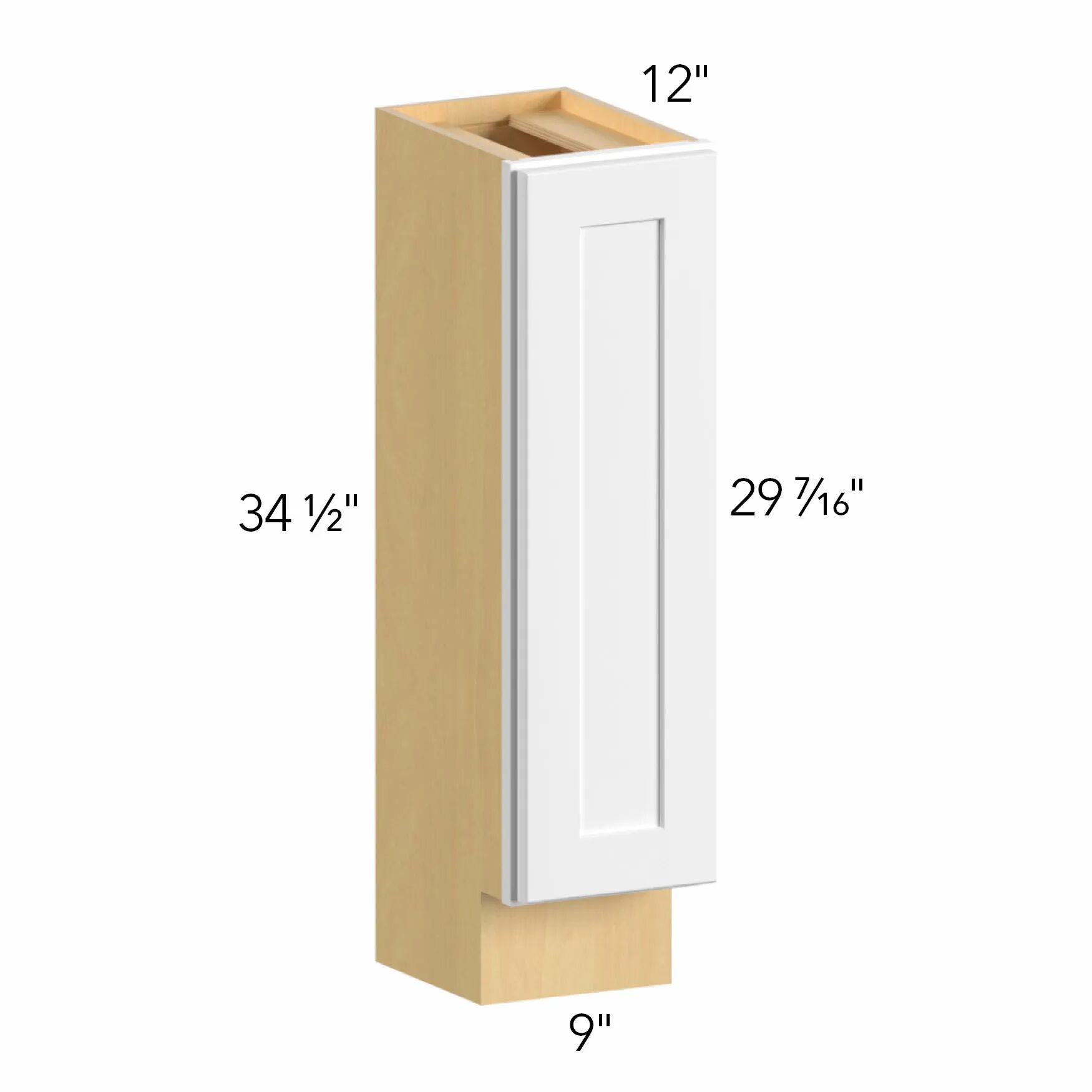 Allure® Luna Timber 9"W x 34.5"H x 12"D Base Cabinet (B09FD-12D)