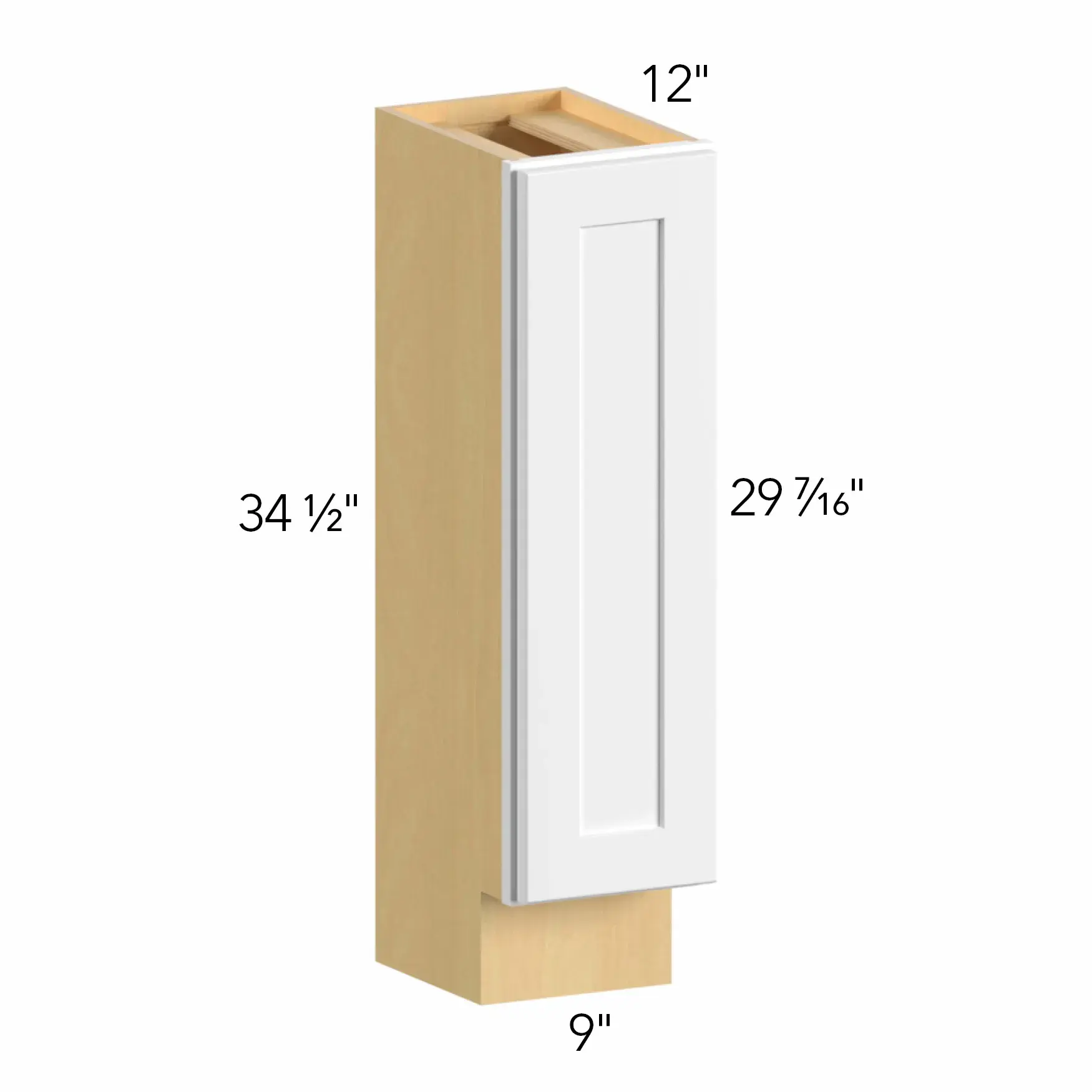 Allure® Luna Timber 9"W x 34.5"H x 12"D Base Cabinet (B09FD-12D)