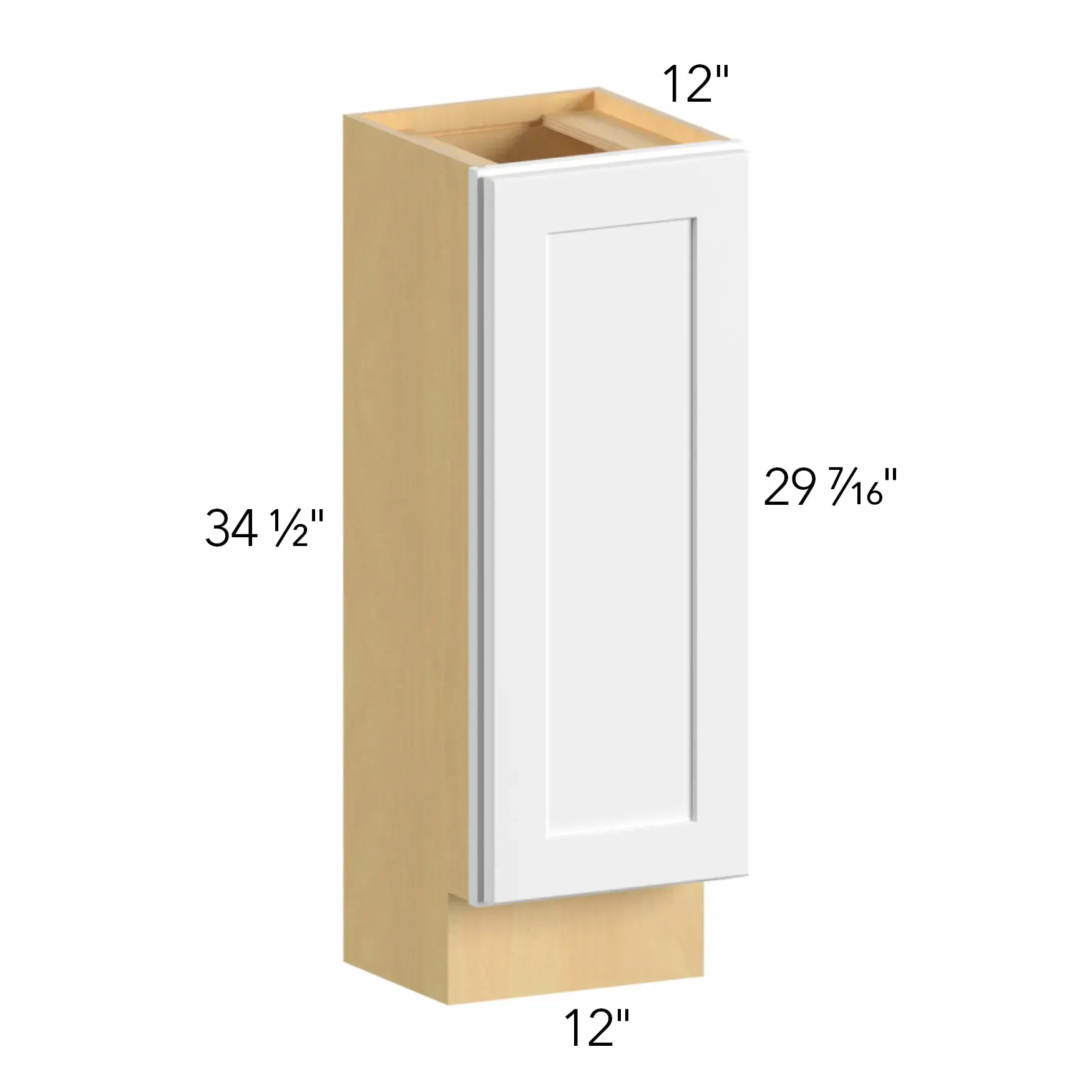 Allure® Luna Timber 12"W x 34.5"H x 12"D Base Cabinet (B12FD-12D)
