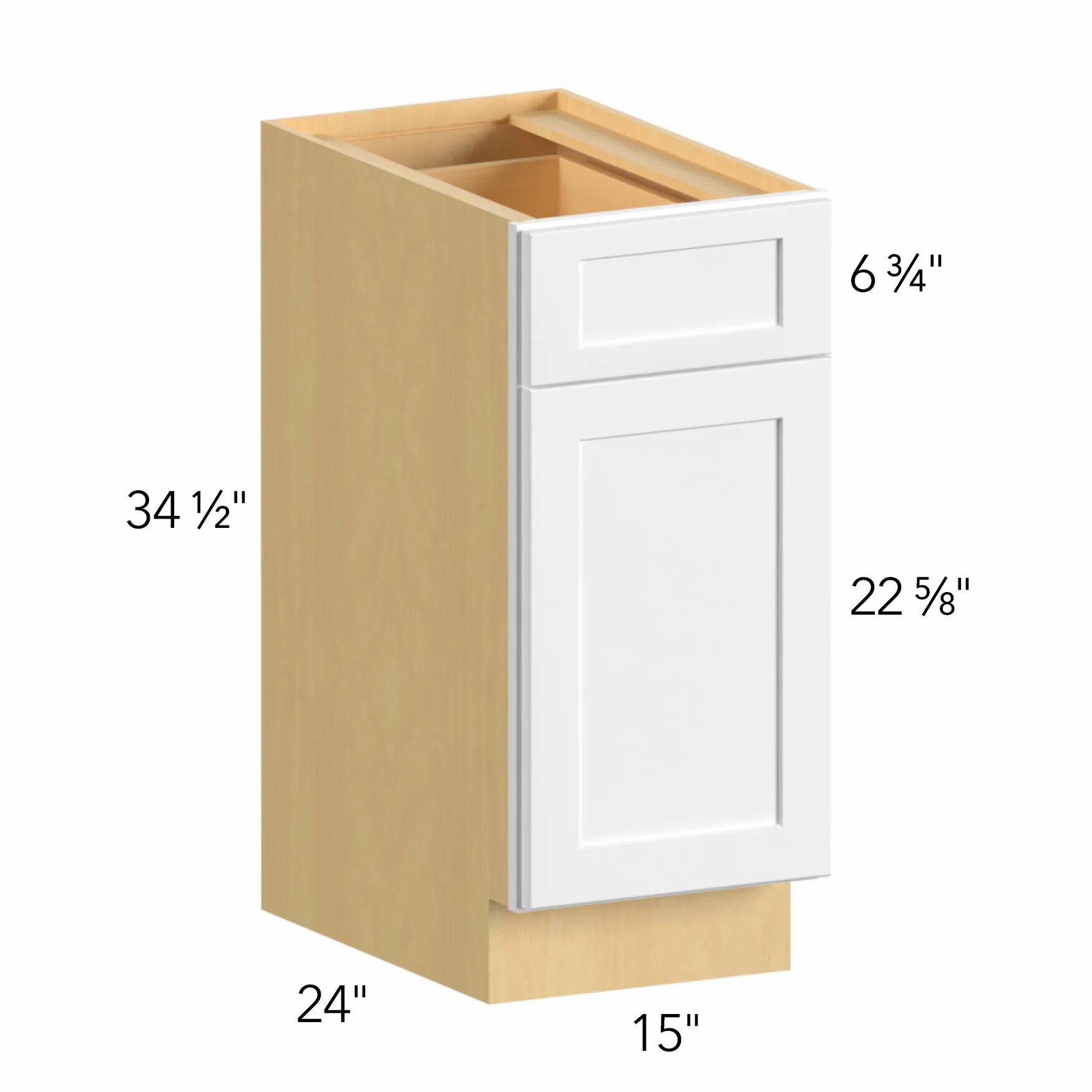 Allure® Echo Timber 15"W x 34.5"H x 24"D Base Cabinet (B15)