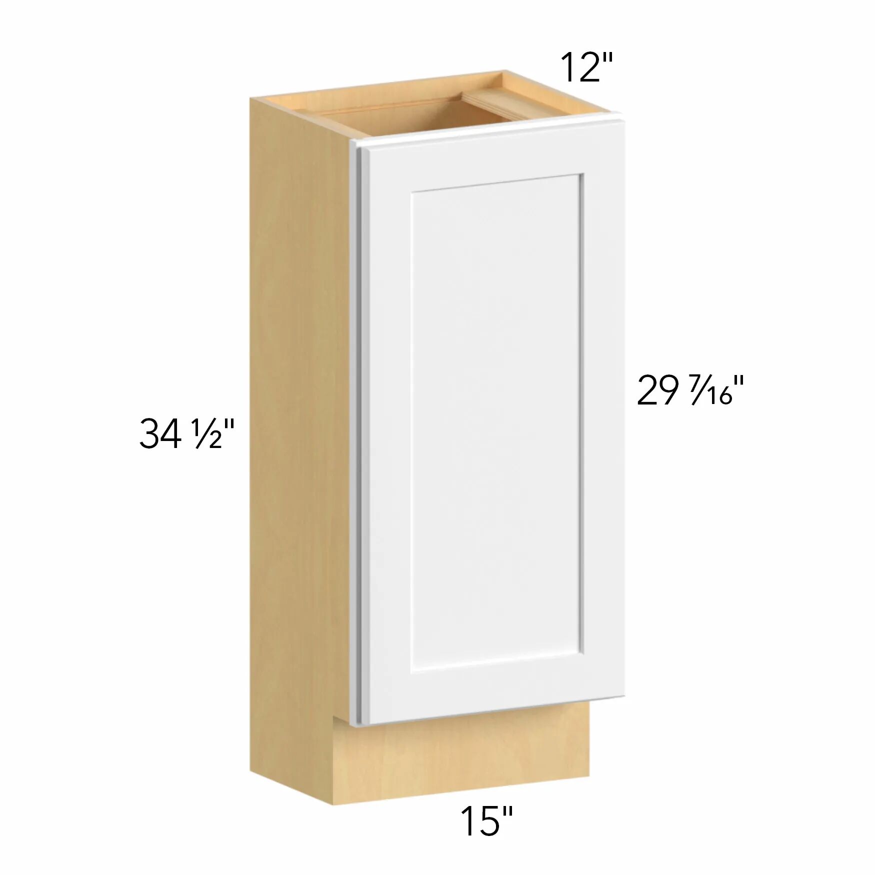 Allure® Echo Dove 15"W x 34.5"H x 12"D Base Cabinet (B15FD-12D)