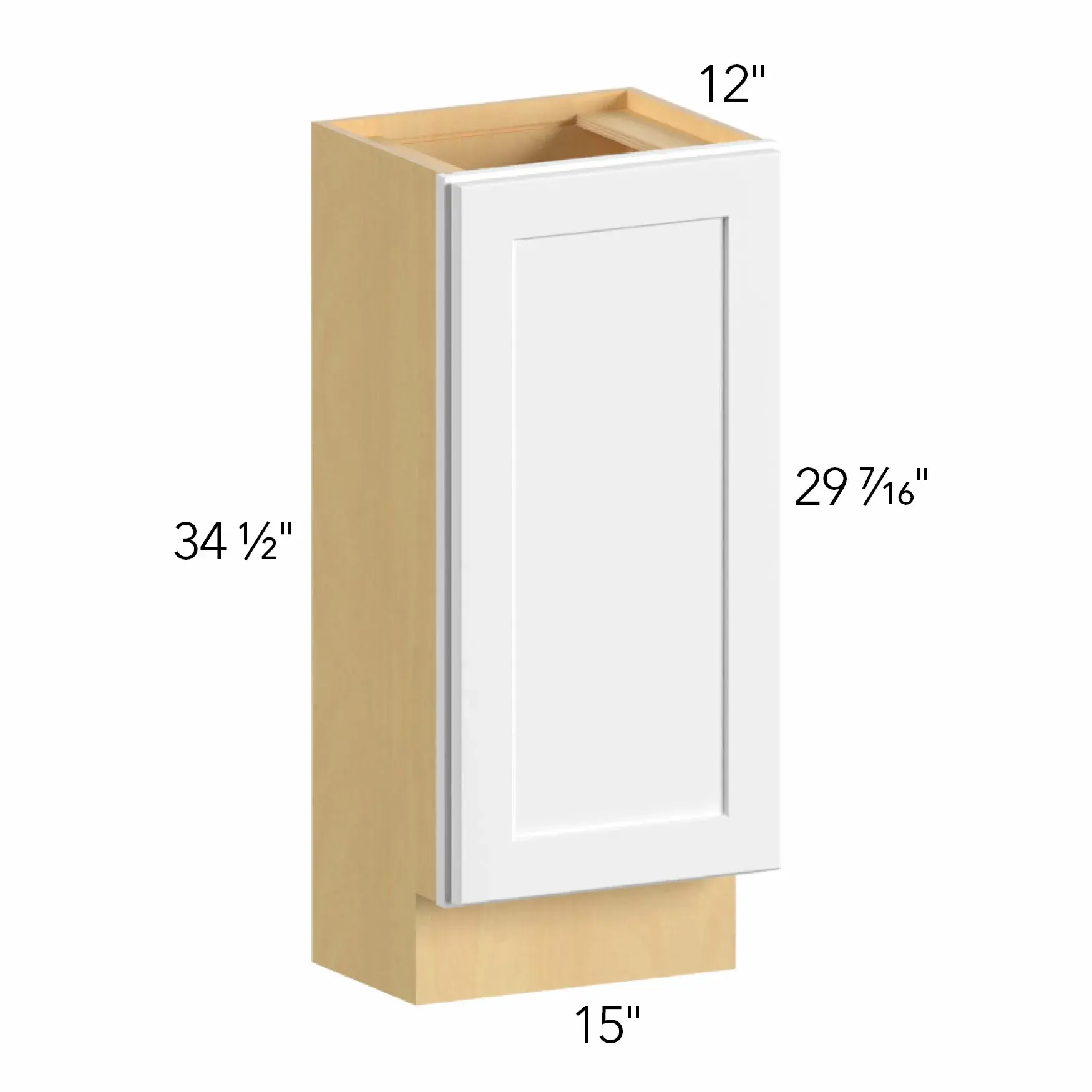 Allure® Echo Dove 15"W x 34.5"H x 12"D Base Cabinet (B15FD-12D)