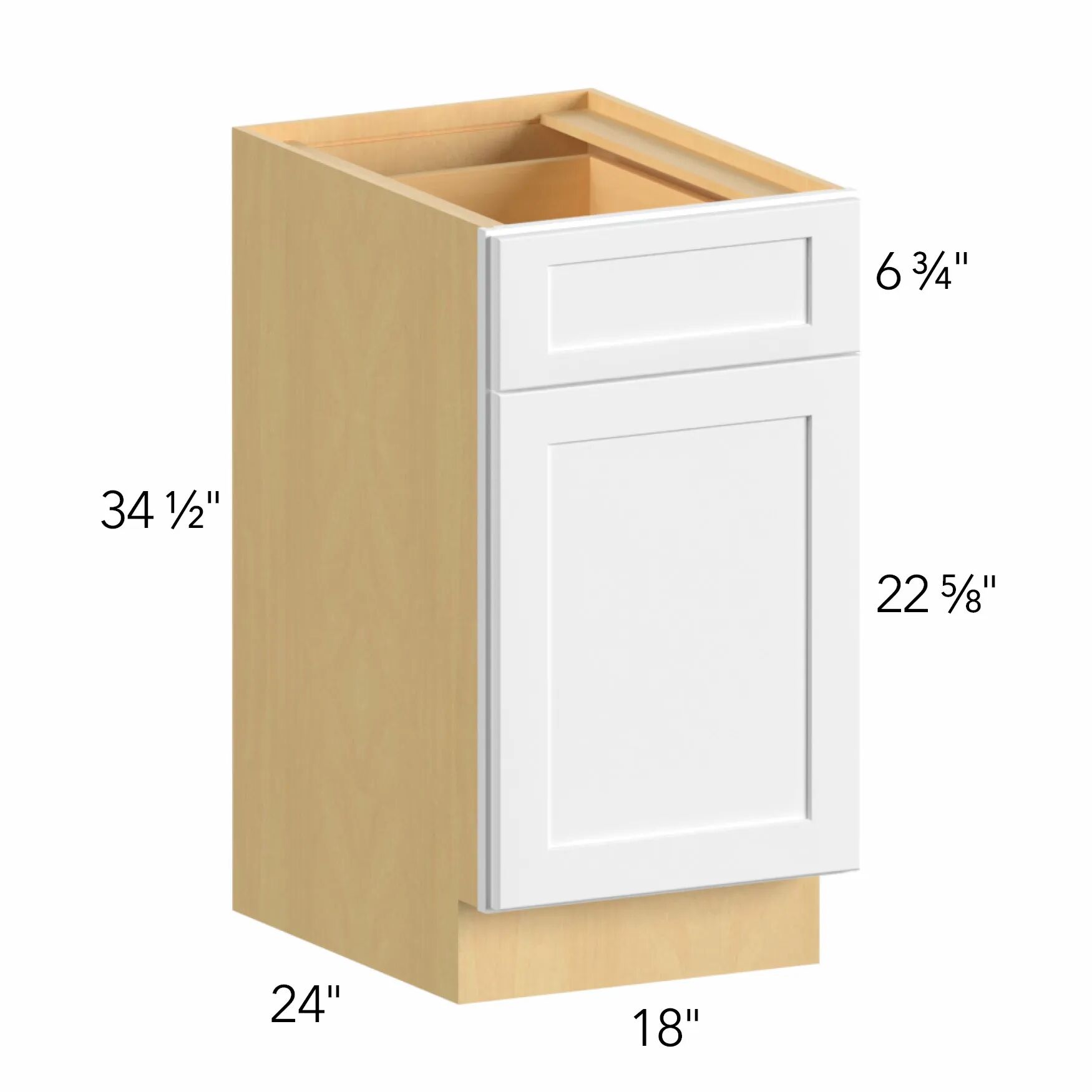 Allure® Echo Dove 18"W x 34.5"H x 24"D Base Cabinet (B18)