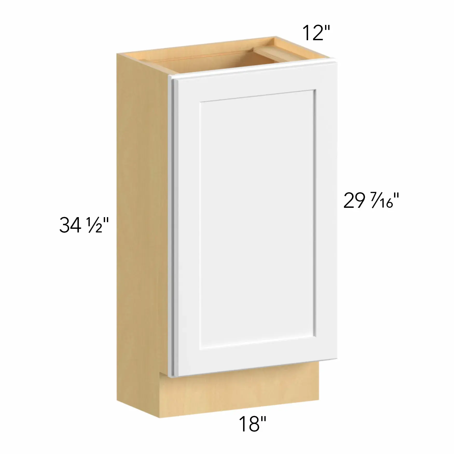 Allure® Echo Dove 18"W x 34.5"H x 12"D Base Cabinet (B18FD-12D)