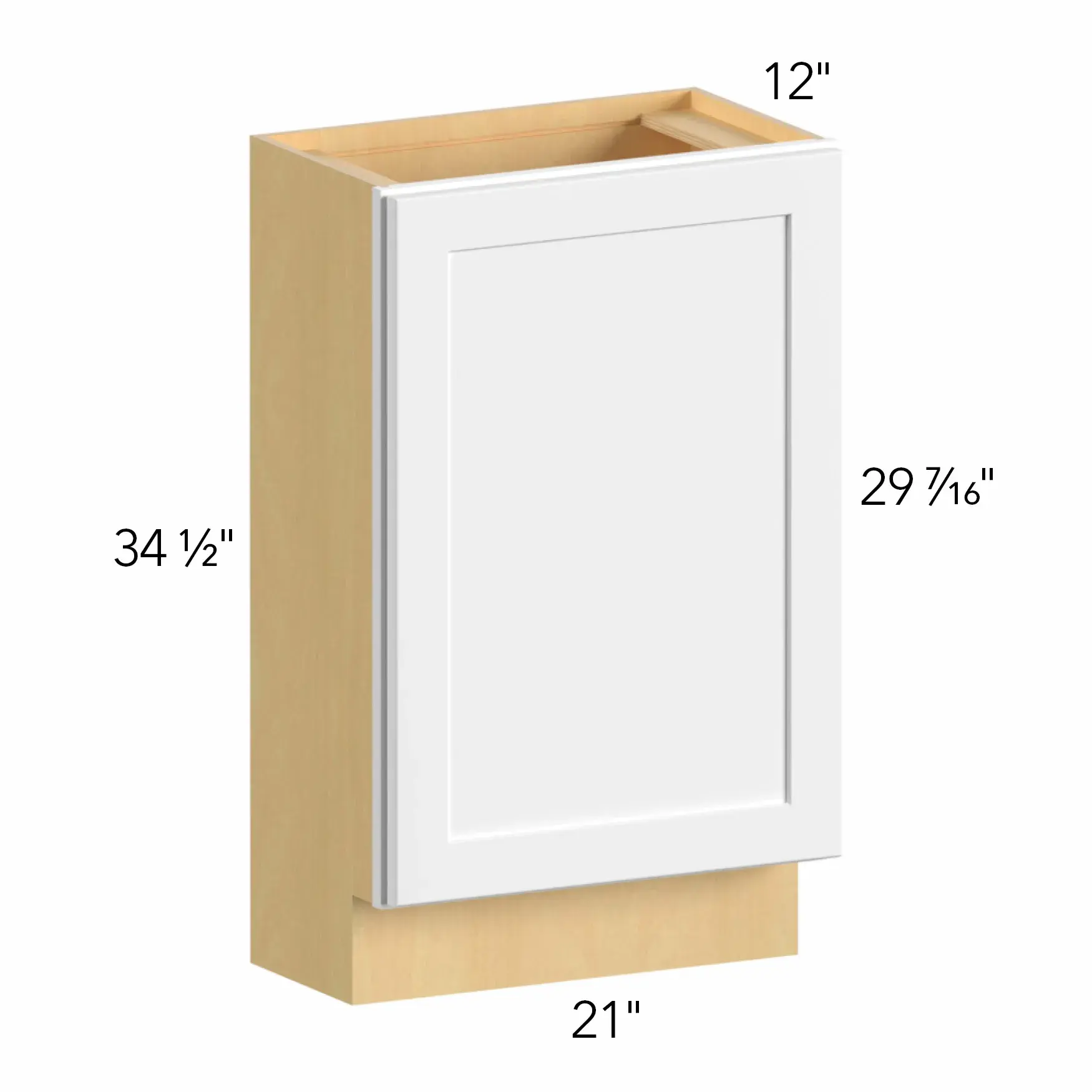 Allure® Echo Dove 21"W x 34.5"H x 12"D Base Cabinet (B21FD-12D)