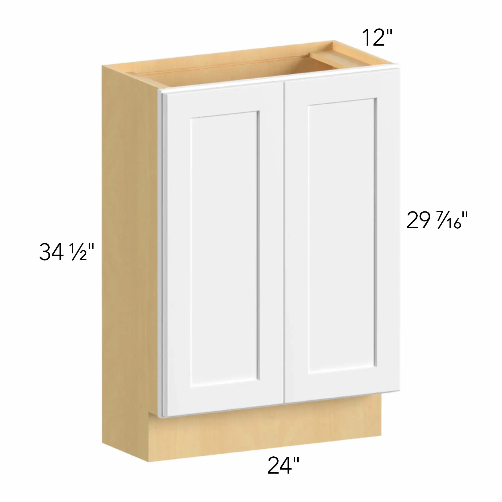 Allure® Echo Dove 24"W x 34.5"H x 12"D Base Cabinet (B24FD-12D)