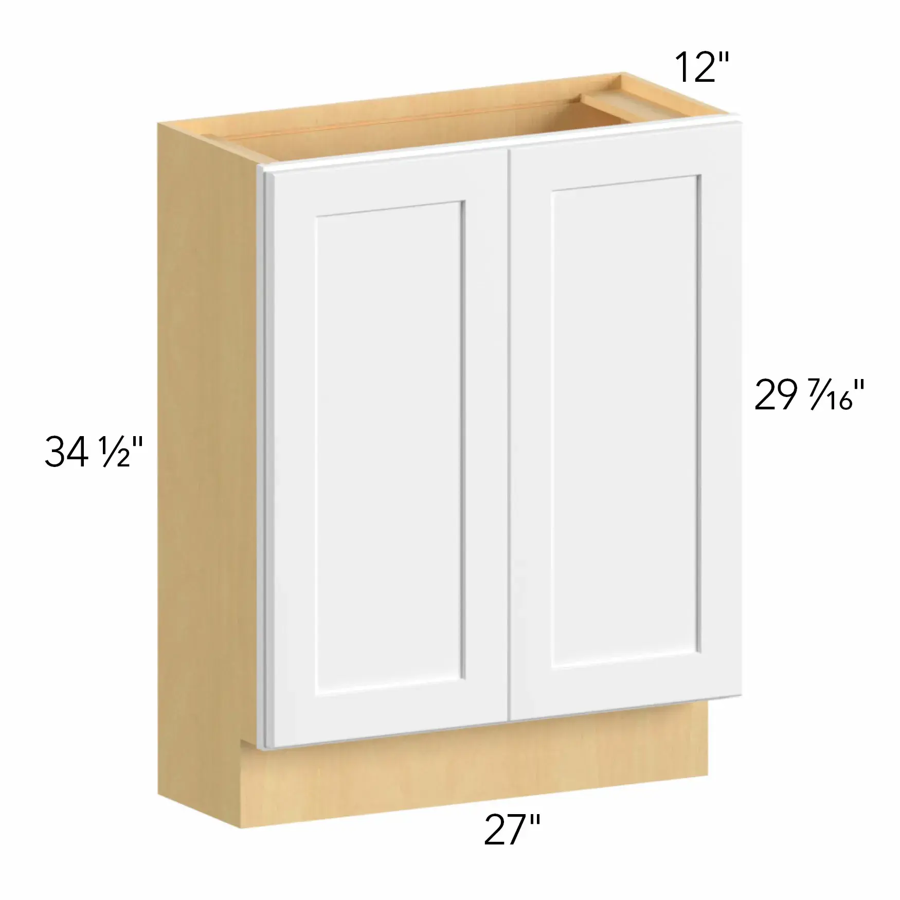 Allure® Echo Dove 27"W x 34.5"H x 12"D Base Cabinet (B27FD-12D)