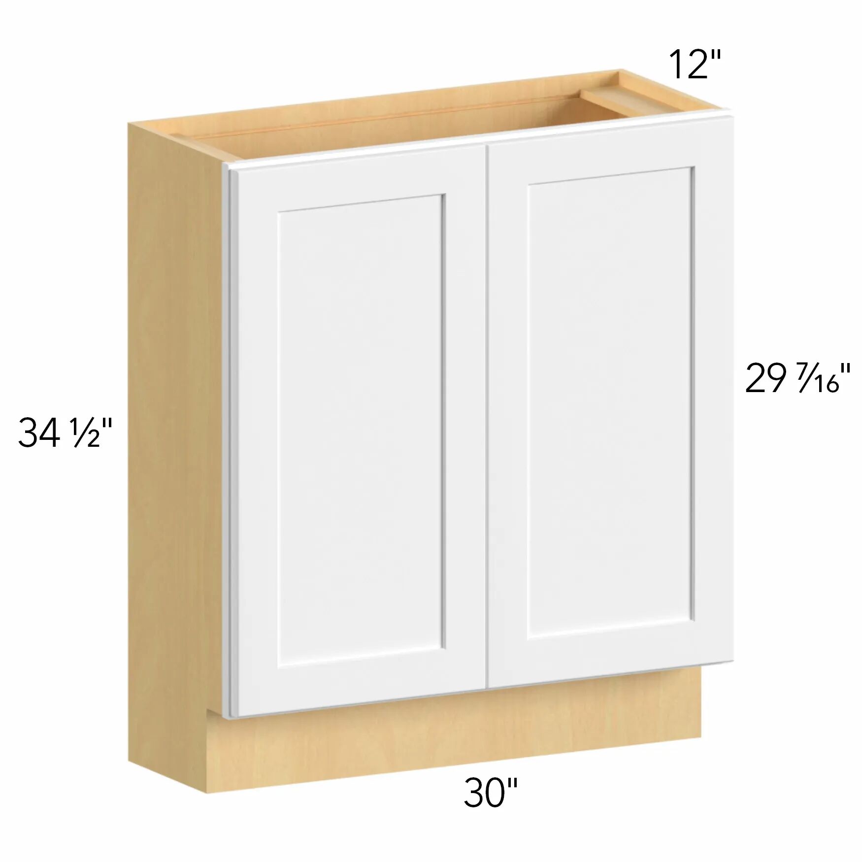 Allure® Echo Dove 30"W x 34.5"H x 12"D Base Cabinet (B30FD-12D)