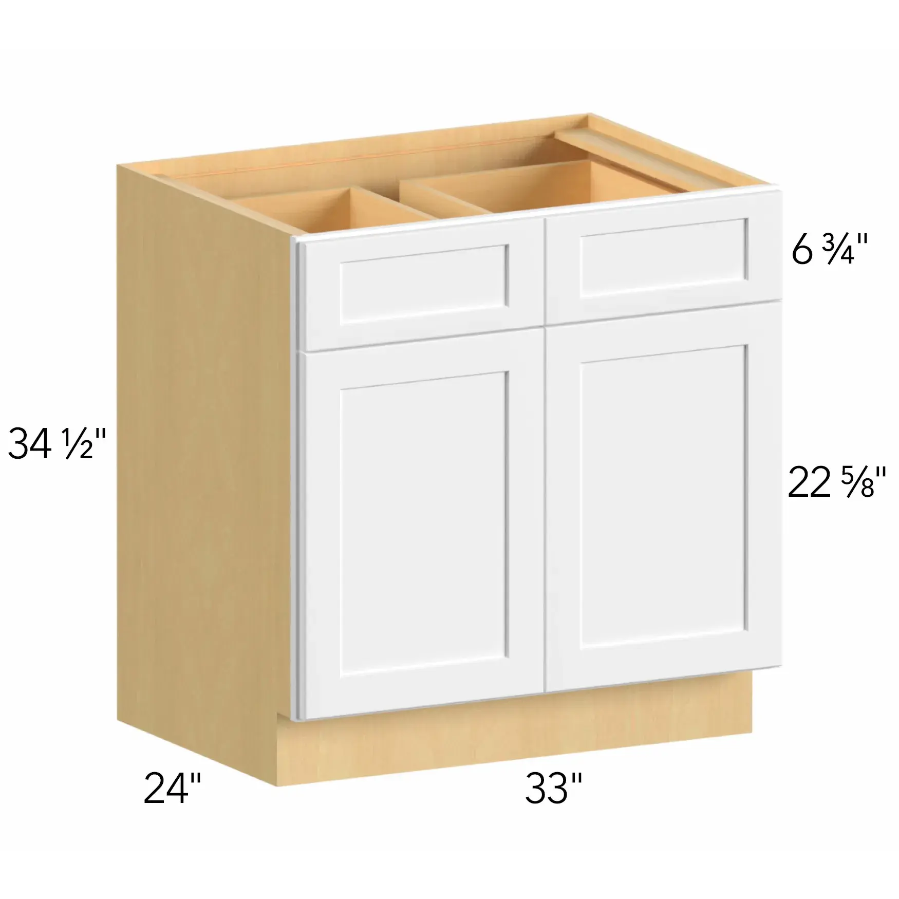 Allure® Echo Dove 33"W x 34.5"H x 24"D Base Cabinet (B33)