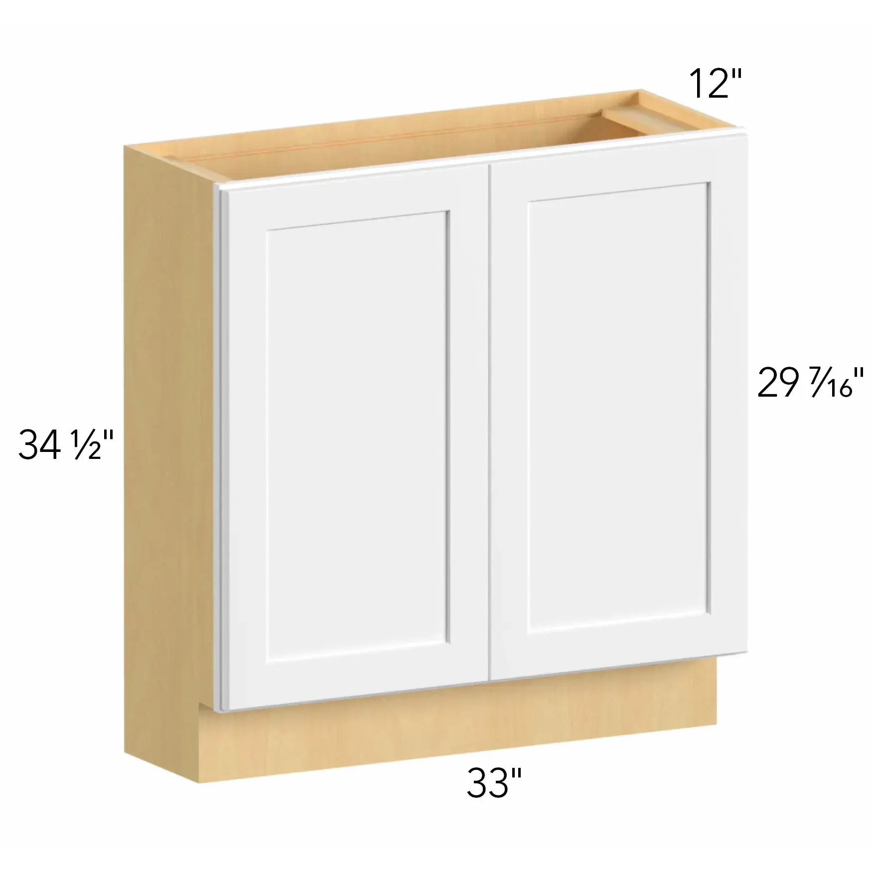 Allure® Echo Dove 33"W x 34.5"H x 12"D Base Cabinet (B33FD-12D)