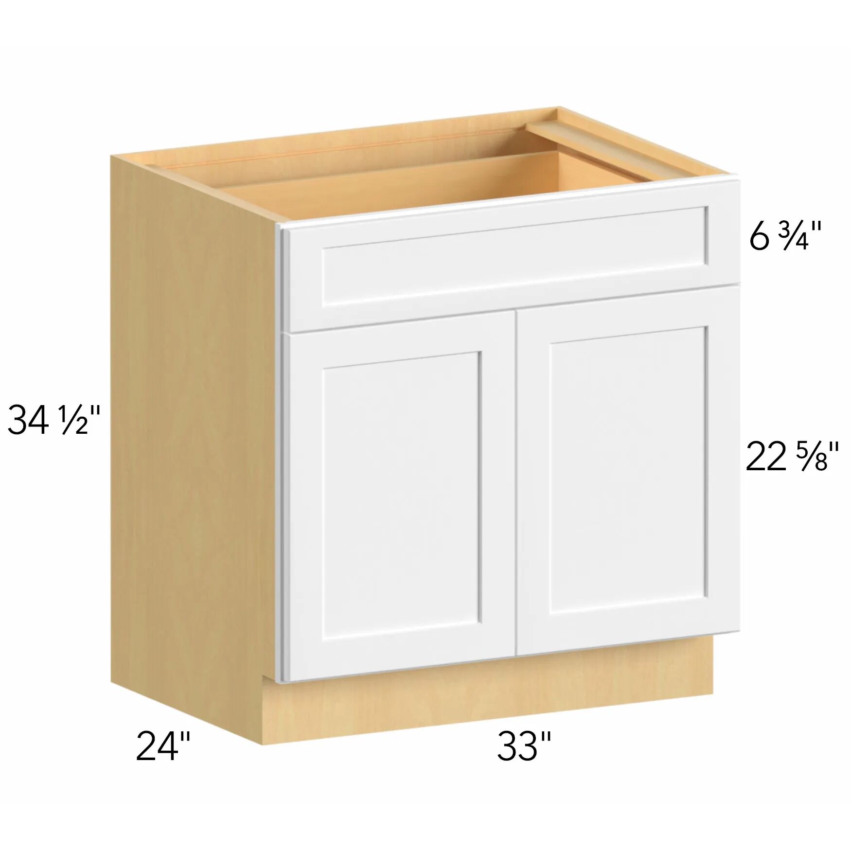 Allure® Echo Timber 33"W x 34.5"H x 24"D Base Cabinet (B33SDF)