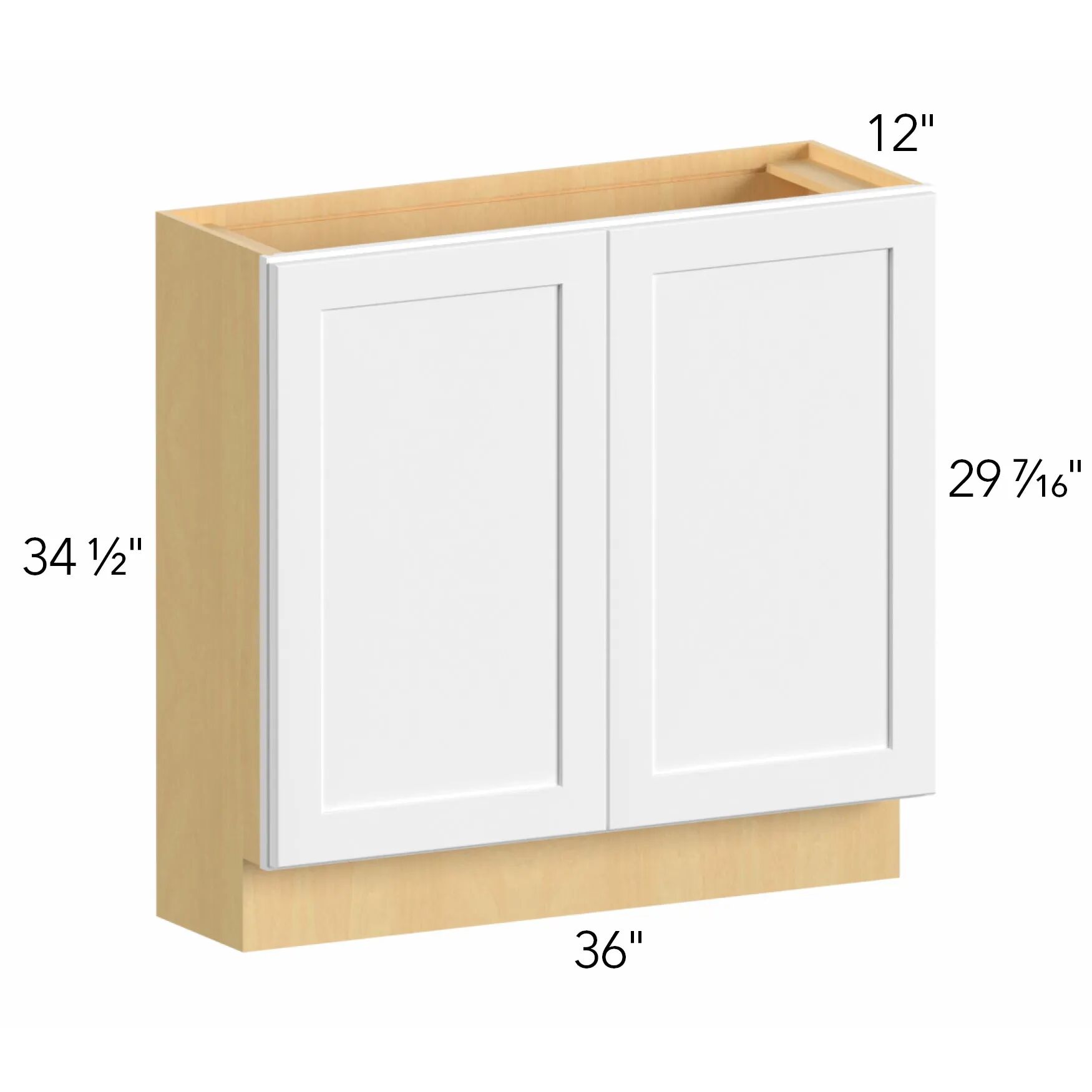 Allure® Echo Dove 36"W x 34.5"H x 12"D Base Cabinet (B36FD-12D)