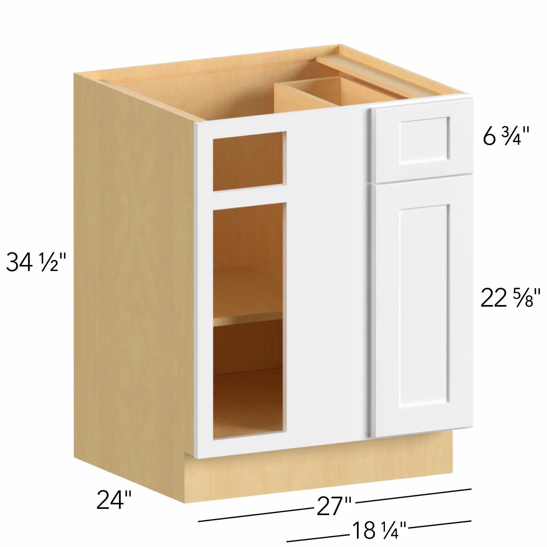 Allure® Galaxy Frost 27"W x 34.5"H x 24"D Blind Corner Cabinet (BLB36/39)