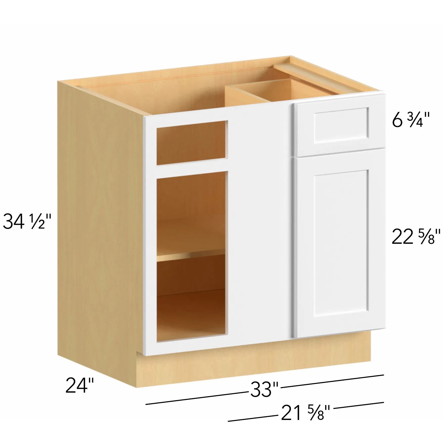 Allure® Galaxy Cobblestone 33"W x 34.5"H x 24"D Blind Corner Cabinet (BLB39/42)