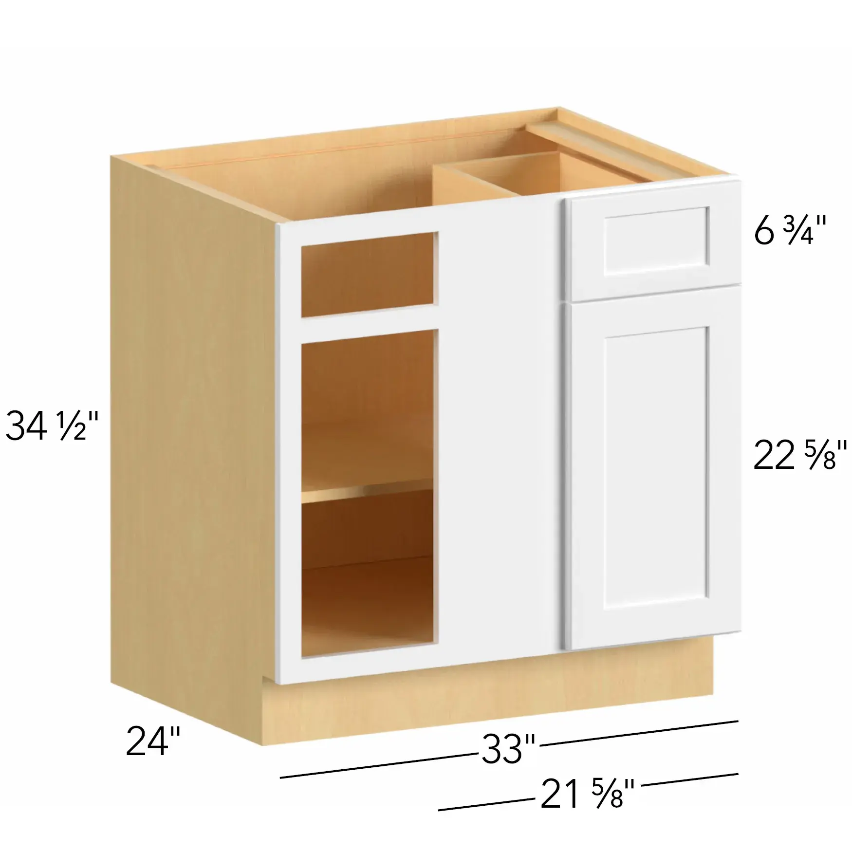 Allure® Galaxy Cobblestone 33"W x 34.5"H x 24"D Blind Corner Cabinet (BLB39/42)