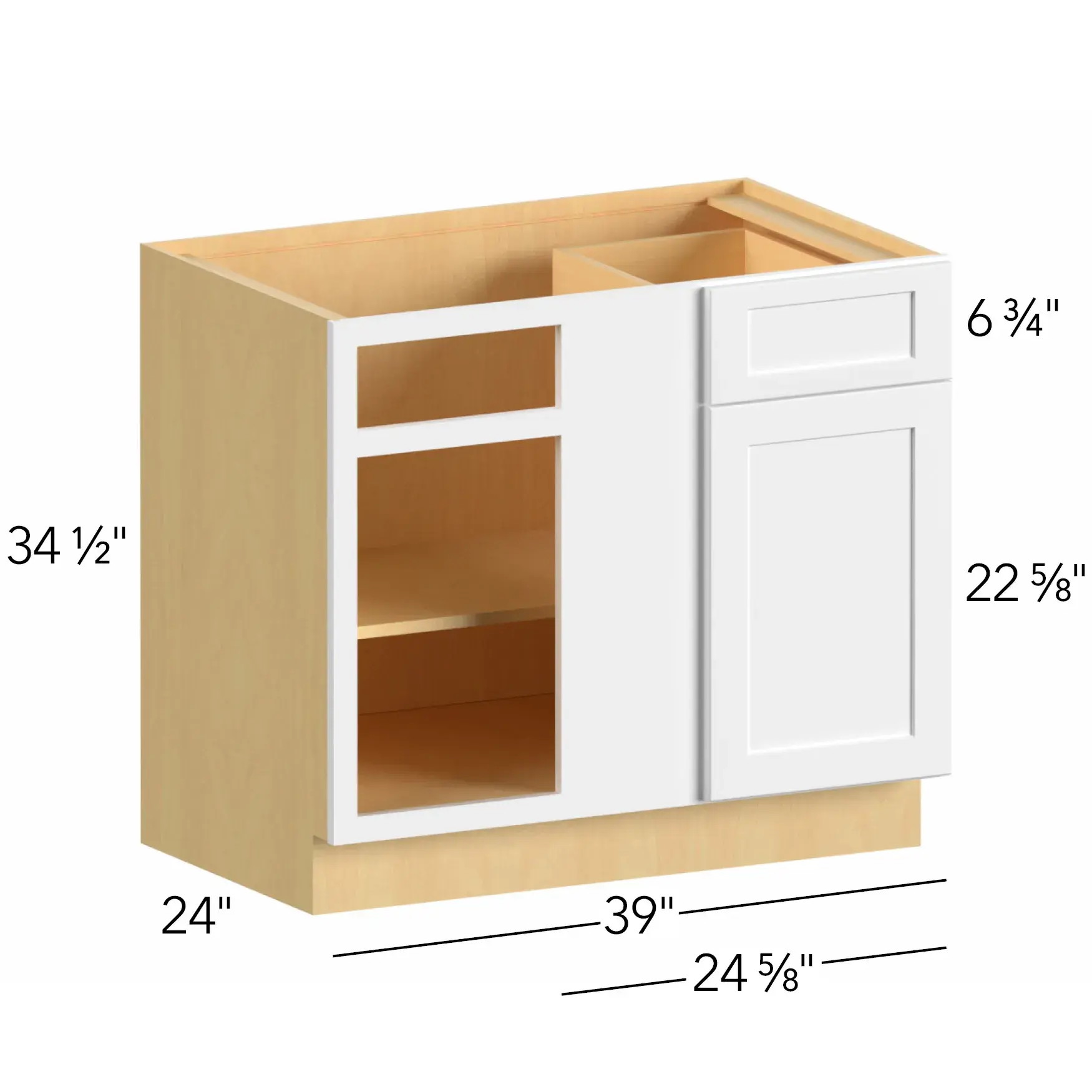 Allure® Galaxy Cobblestone 39"W x 34.5"H x 24"D Blind Corner Cabinet (BLB42/45)