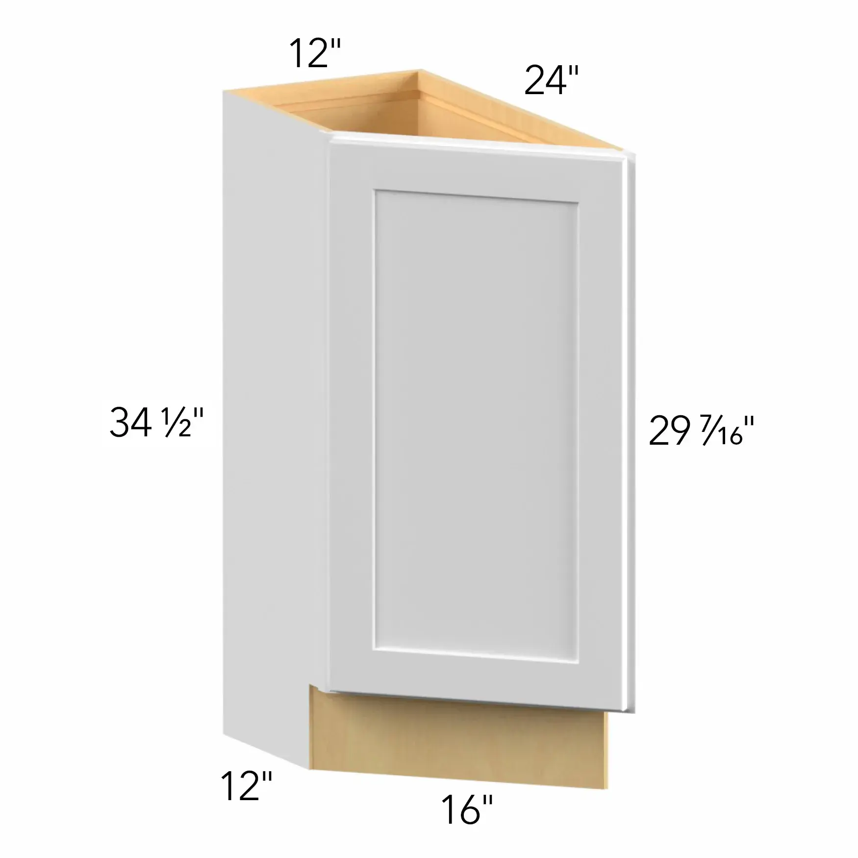 Allure® Echo Timber 12"W x 34.5"H x 24"D Blind Corner Cabinet (BTL12)