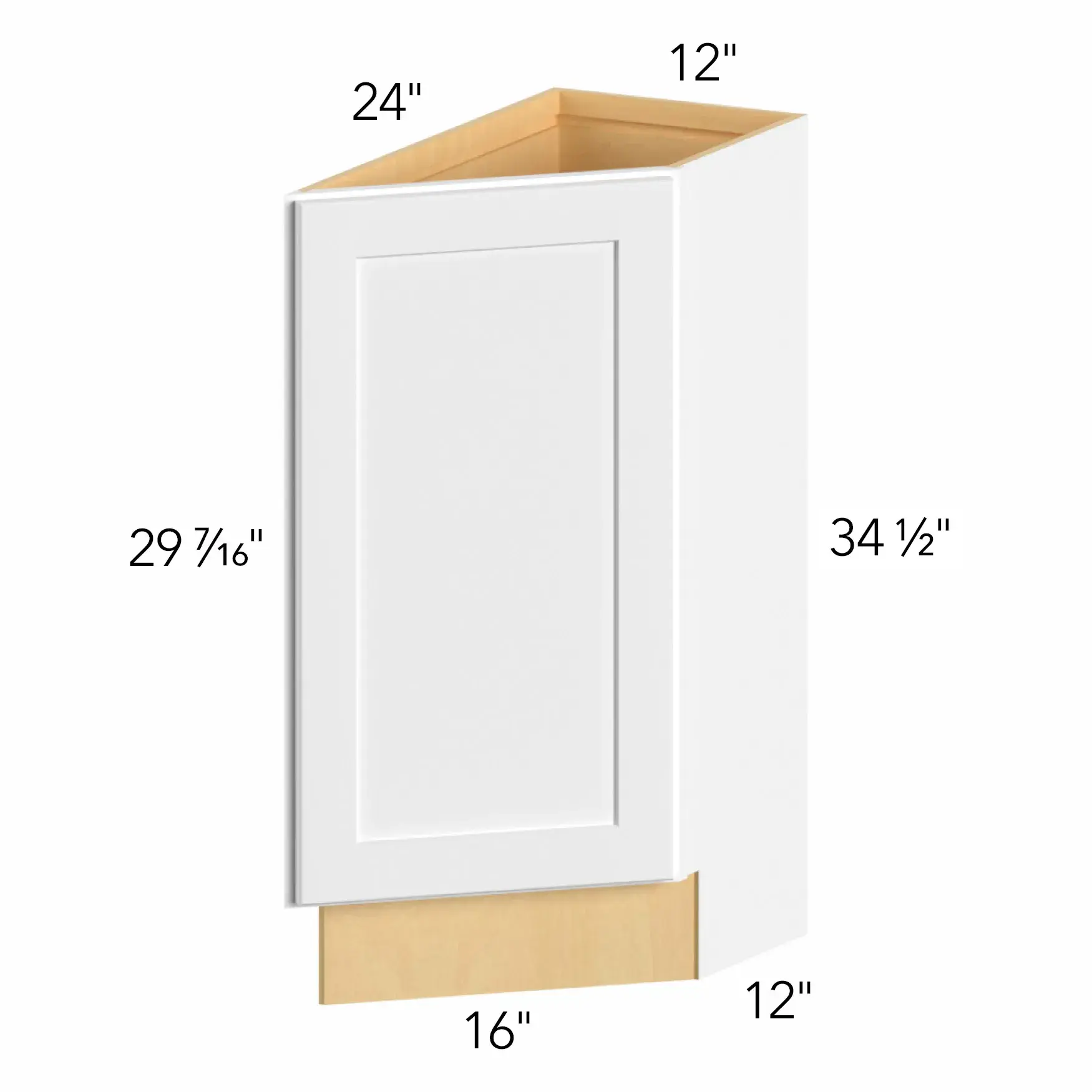 Allure® Echo Timber 12"W x 34.5"H x 24"D Blind Corner Cabinet (BTR12)