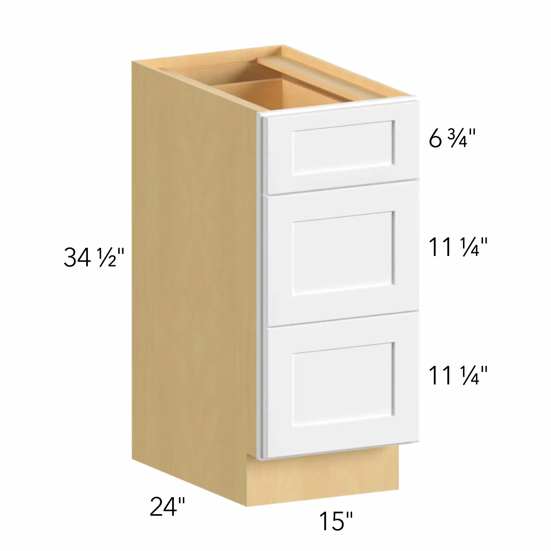 Allure® Echo Timber 15"W x 34.5"H x 24"D Drawer Base Cabinet (DB15)