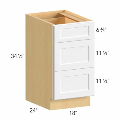 Allure® Galaxy Pistachio Green 18"W x 34.5"H x 24"D Drawer Base Cabinet (DB18)