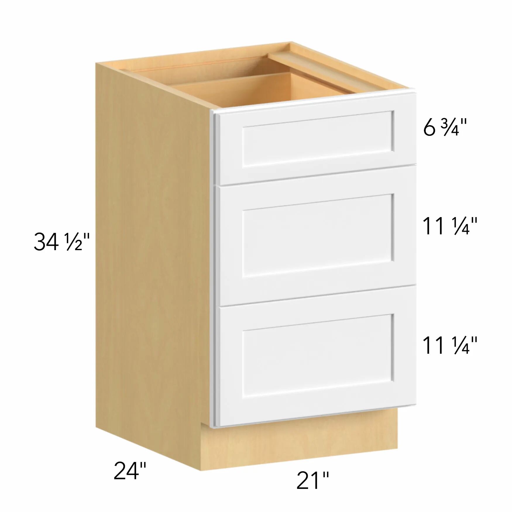 Allure® Echo Timber 21"W x 34.5"H x 24"D Drawer Base Cabinet (DB21)