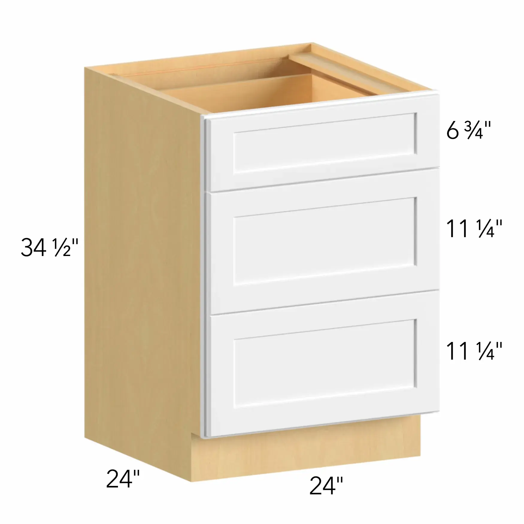 Allure® Echo Timber 24"W x 34.5"H x 24"D Drawer Base Cabinet (DB24)