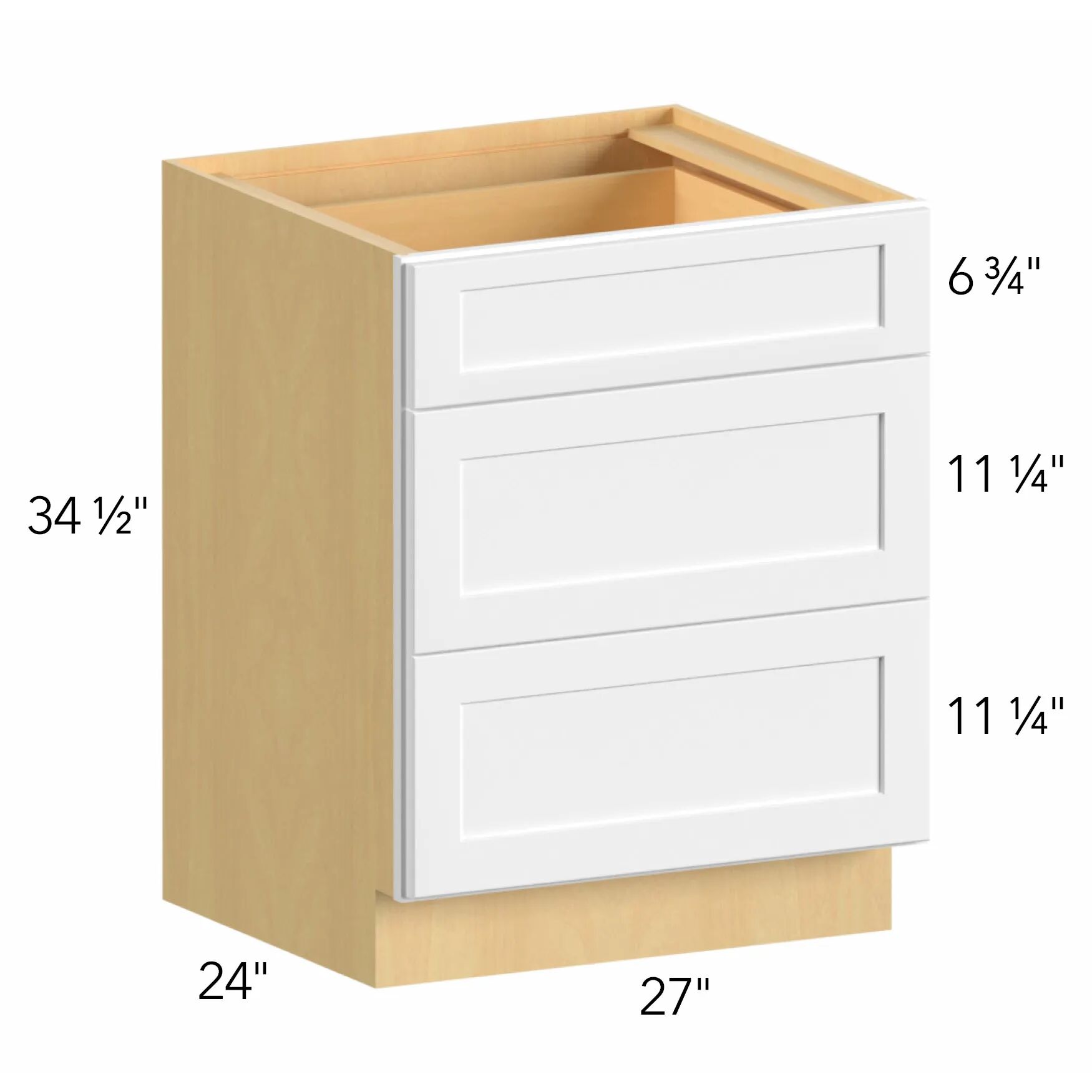Allure® Echo Timber 27"W x 34.5"H x 24"D Drawer Base Cabinet (DB27)