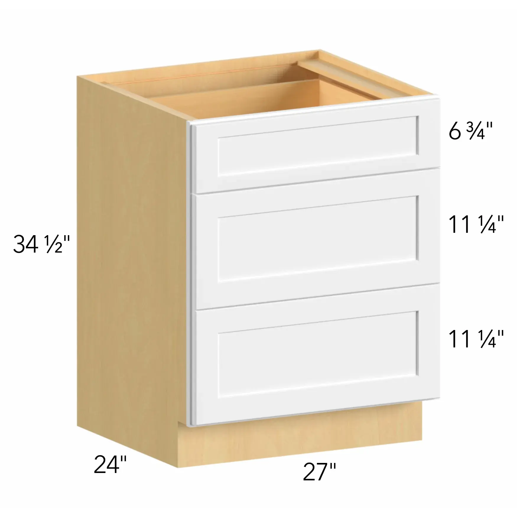 Allure® Echo Timber 27"W x 34.5"H x 24"D Drawer Base Cabinet (DB27)