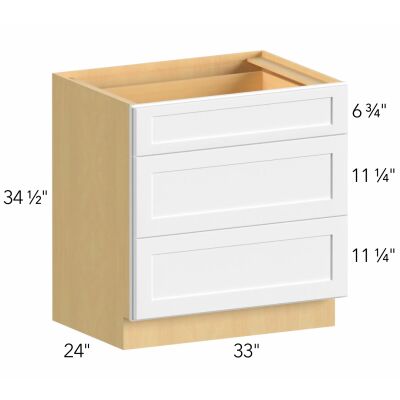 Allure® Echo Dove 33"W x 34.5"H x 24"D Drawer Base Cabinet (DB33)