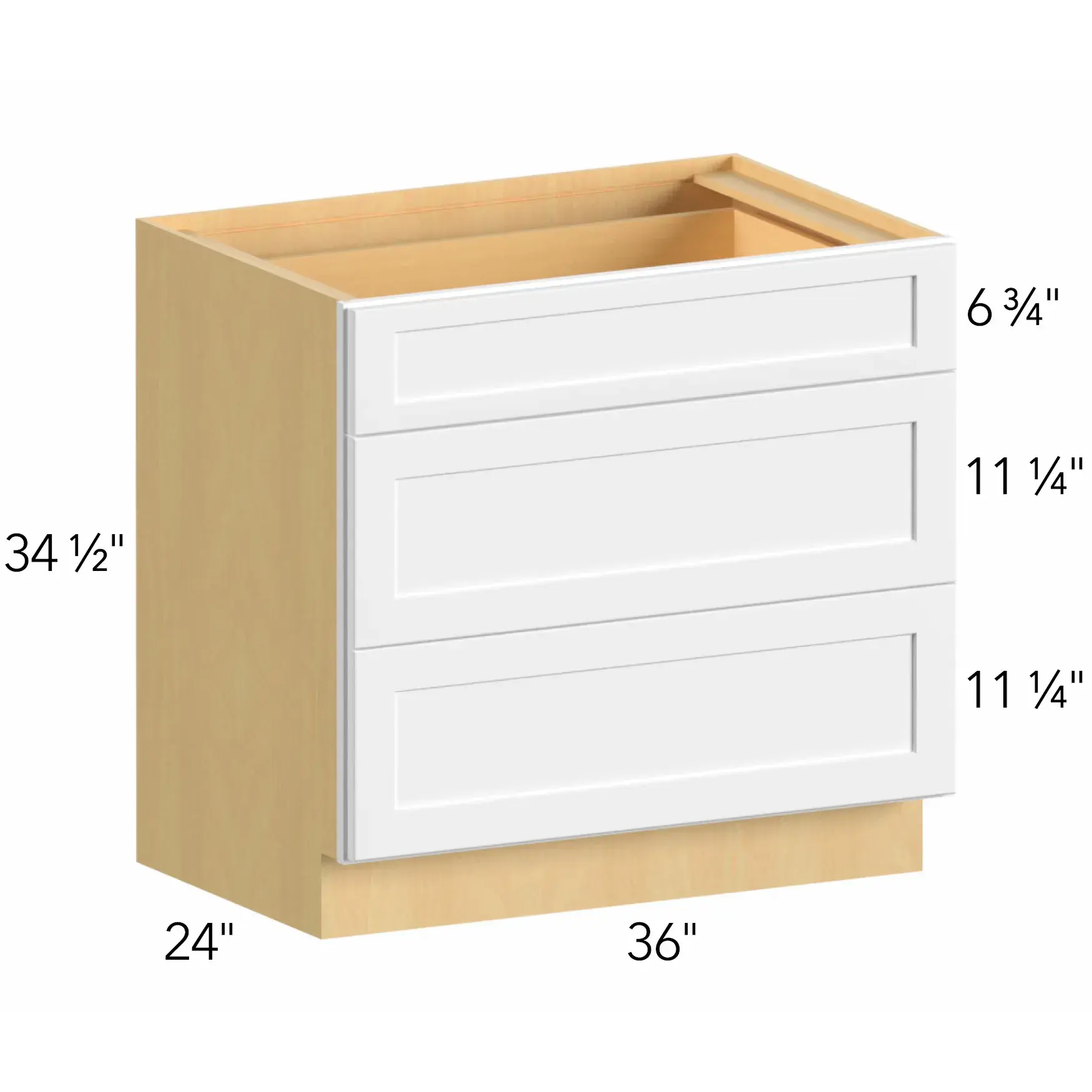 Allure® Echo Timber 36"W x 34.5"H x 24"D Drawer Base Cabinet (DB36)