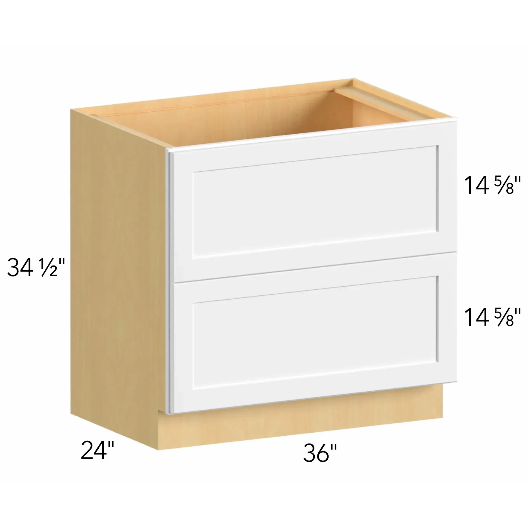 Allure® Echo Timber 36"W x 34.5"H x 24"D Drawer Base Cabinet (DB36-2)