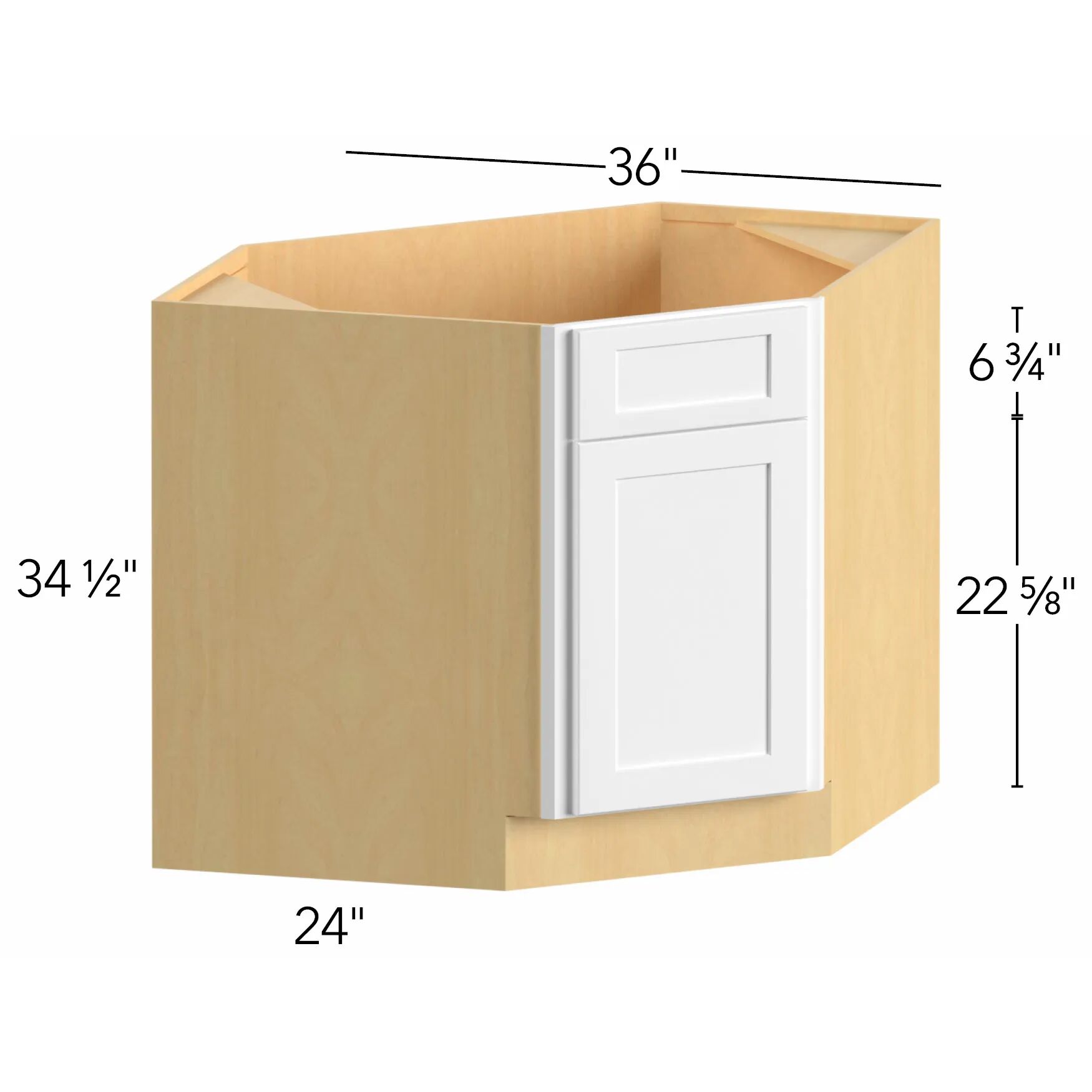 Allure® Echo Timber 36"W x 34.5"H x 36"D Desk Base Cabinet (DSB36)