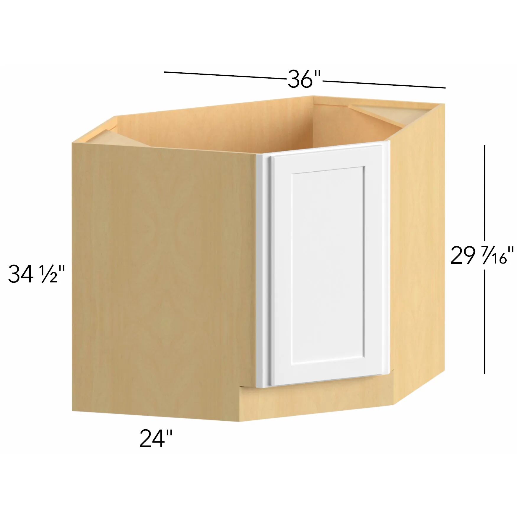 Allure® Echo Timber 36"W x 34.5"H x 36"D Desk Base Cabinet (DSB36FD)