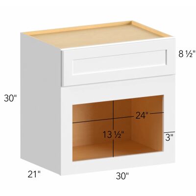Allure® Galaxy Frost 30"W x 30"H x 21"D Microwave Wall Cabinet (MC303021)