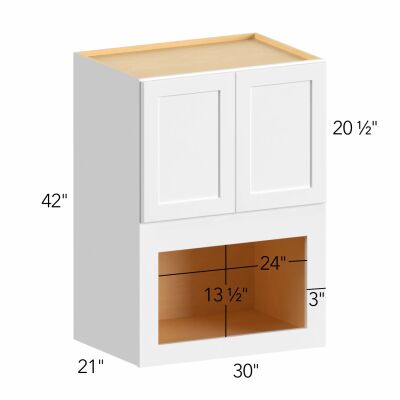 Allure® Echo Timber 30"W x 42"H x 21"D Microwave Wall Cabinet (MC304221)
