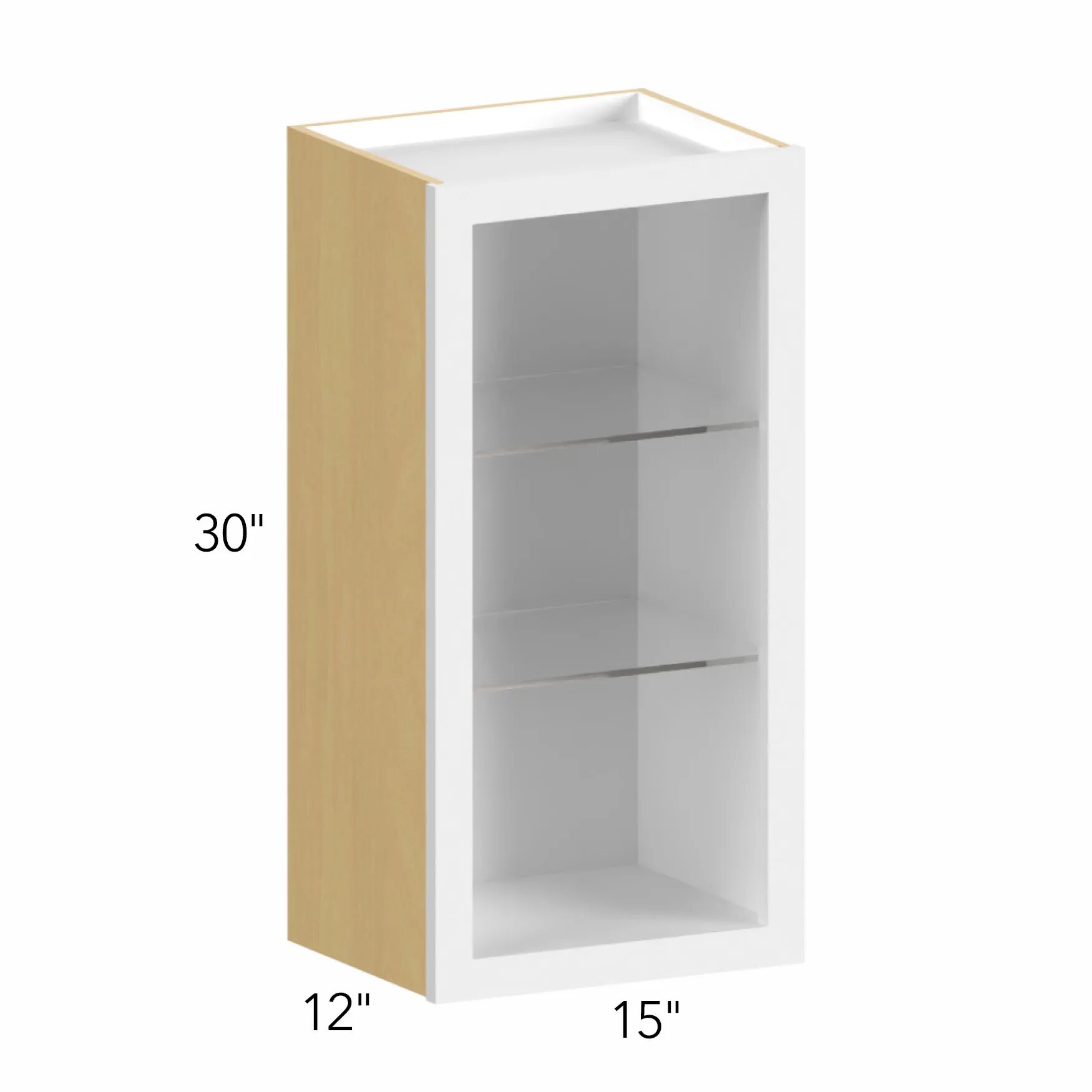 Allure® Galaxy Frost 15"W x 30"H x 12"D Wall Cabinet (Glass Ready) (NDW1530)