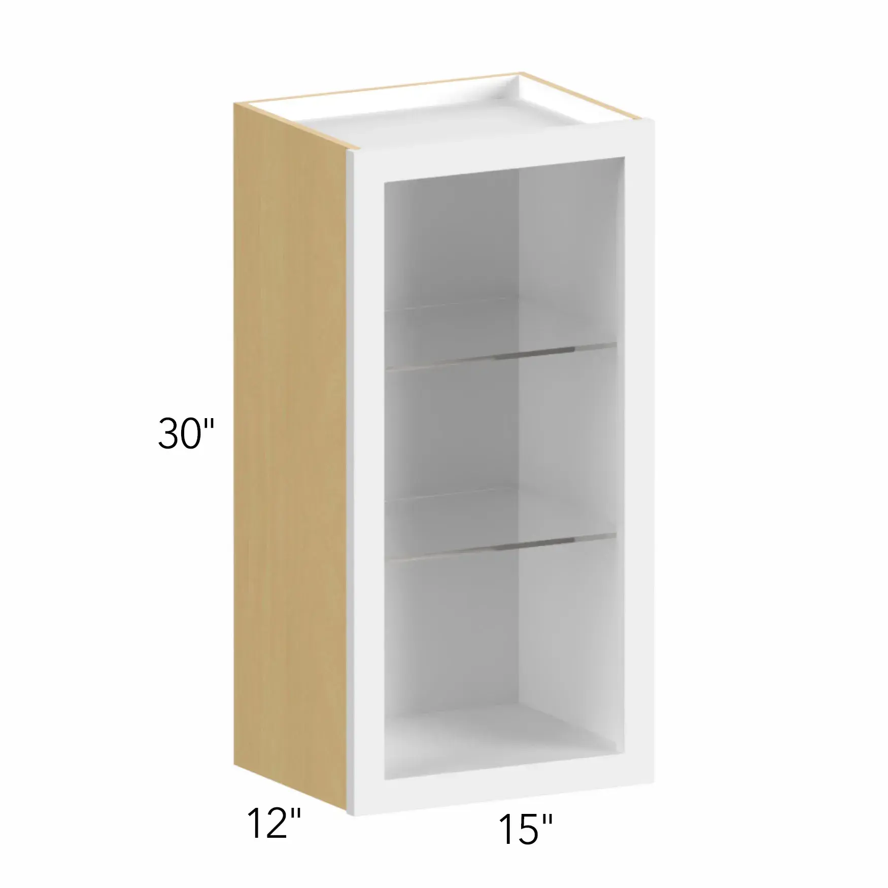 Allure® Galaxy Frost 15"W x 30"H x 12"D Wall Cabinet (Glass Ready) (NDW1530)