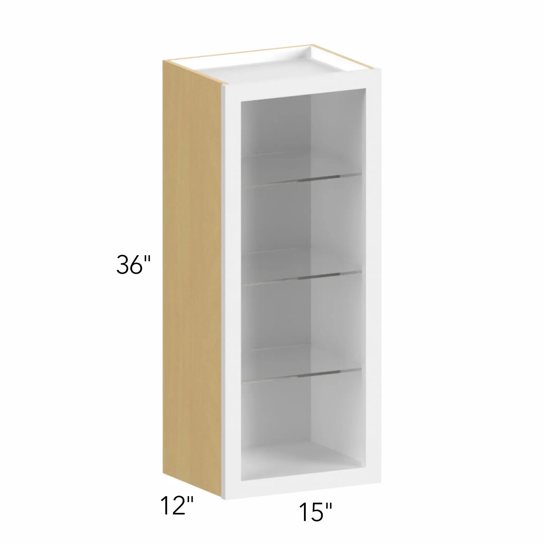 Allure® Galaxy Frost 15"W x 36"H x 12"D Wall Cabinet (Glass Ready) (NDW1536)