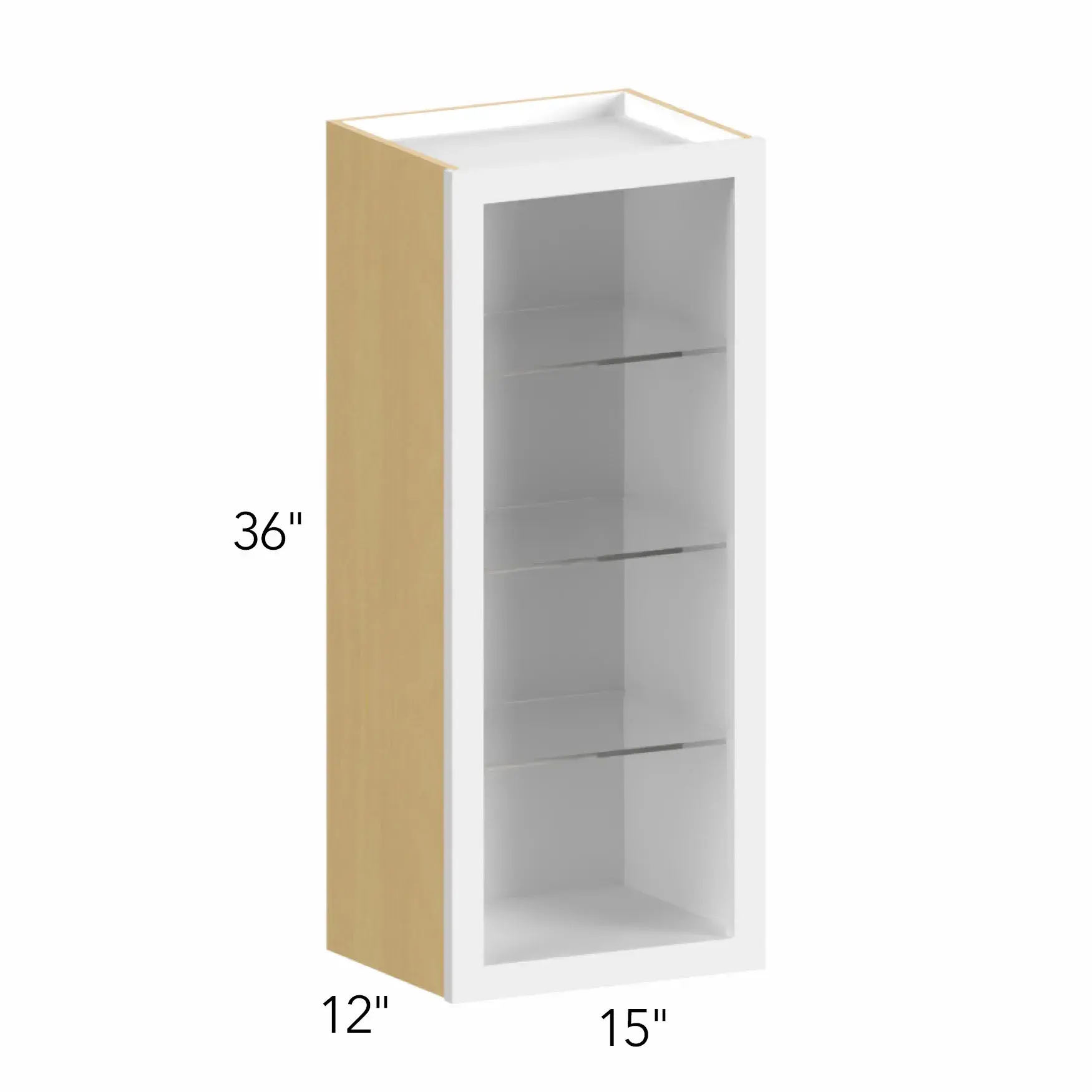 Allure® Galaxy Frost 15"W x 36"H x 12"D Wall Cabinet (Glass Ready) (NDW1536)