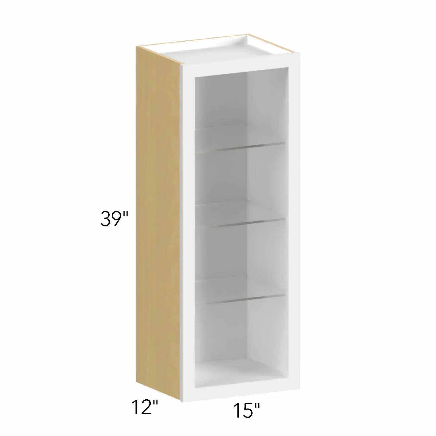 Allure® Galaxy Indigo 15"W x 39"H x 12"D Wall Cabinet (Glass Ready) (NDW1539)