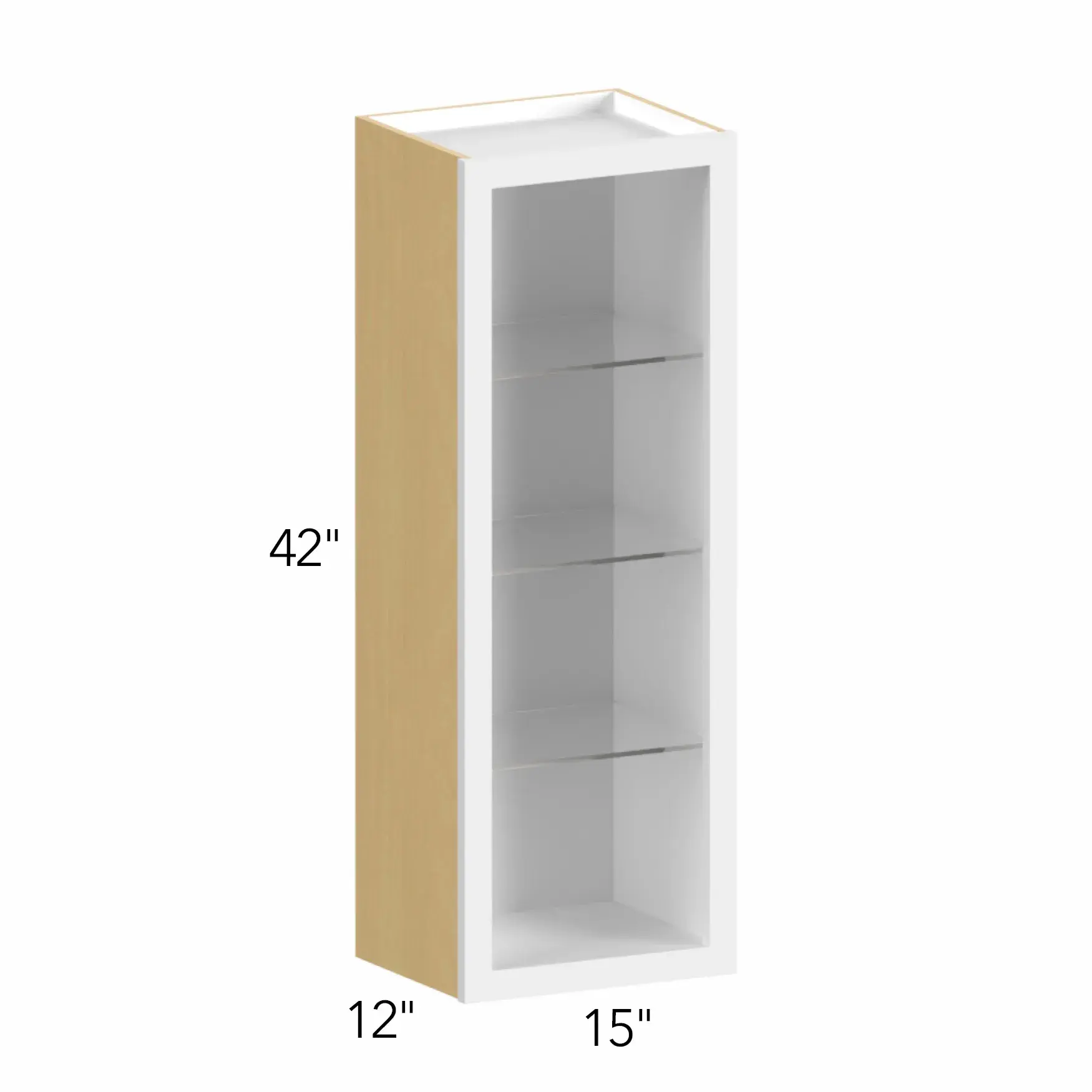 Allure® Galaxy Indigo 15"W x 42"H x 12"D Wall Cabinet (Glass Ready) (NDW1542)