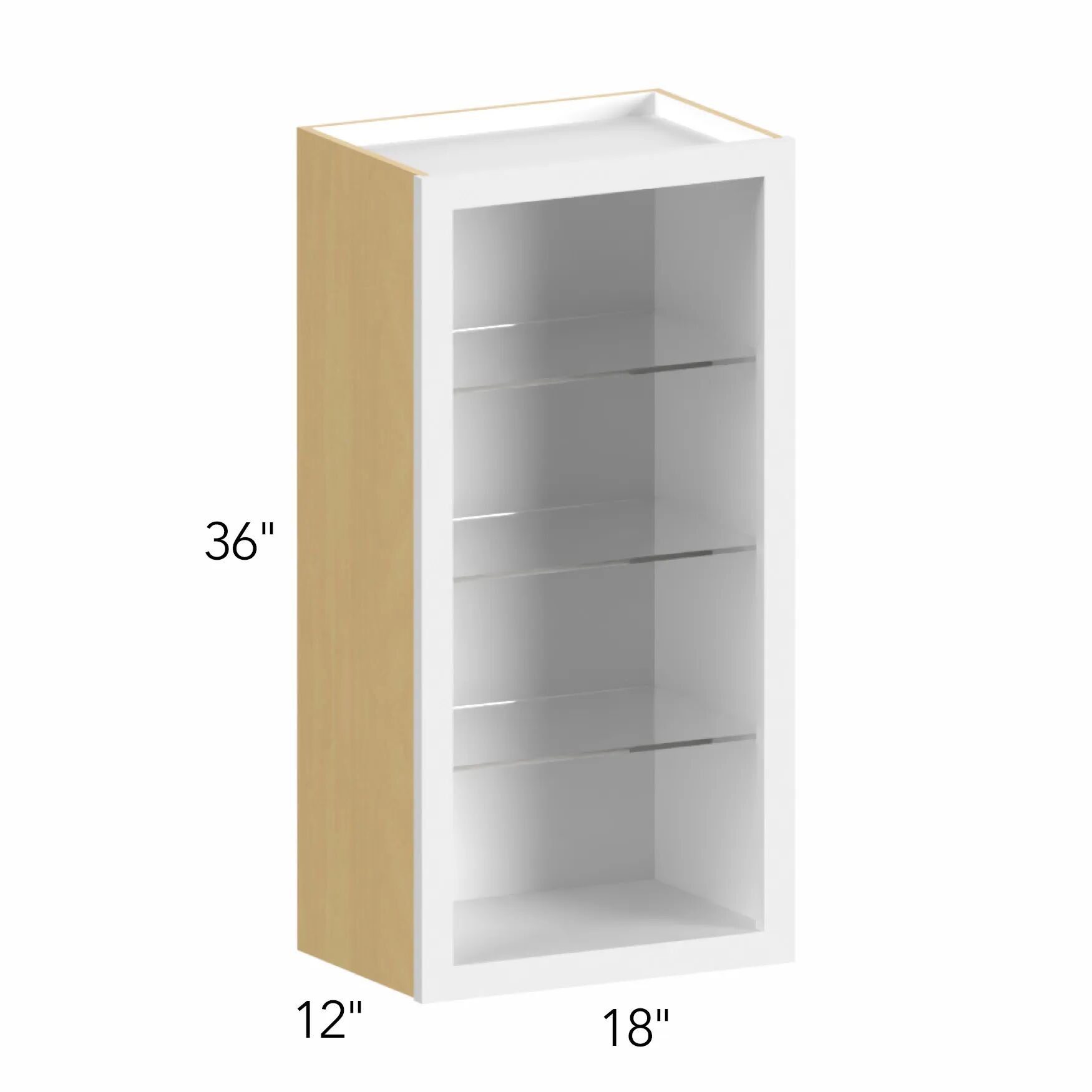 Allure® Echo Mocha 18"W x 36"H x 12"D Wall Cabinet (Glass Ready) (NDW1836)