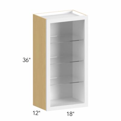 Allure® Echo Dove 18"W x 36"H x 12"D Wall Cabinet (Glass Ready) (NDW1836)