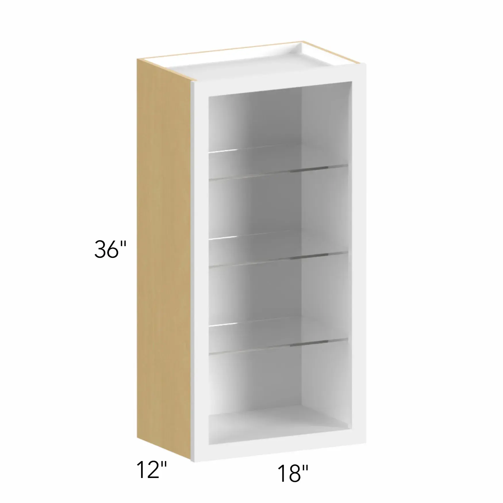Allure® Echo Mocha 18"W x 36"H x 12"D Wall Cabinet (Glass Ready) (NDW1836)
