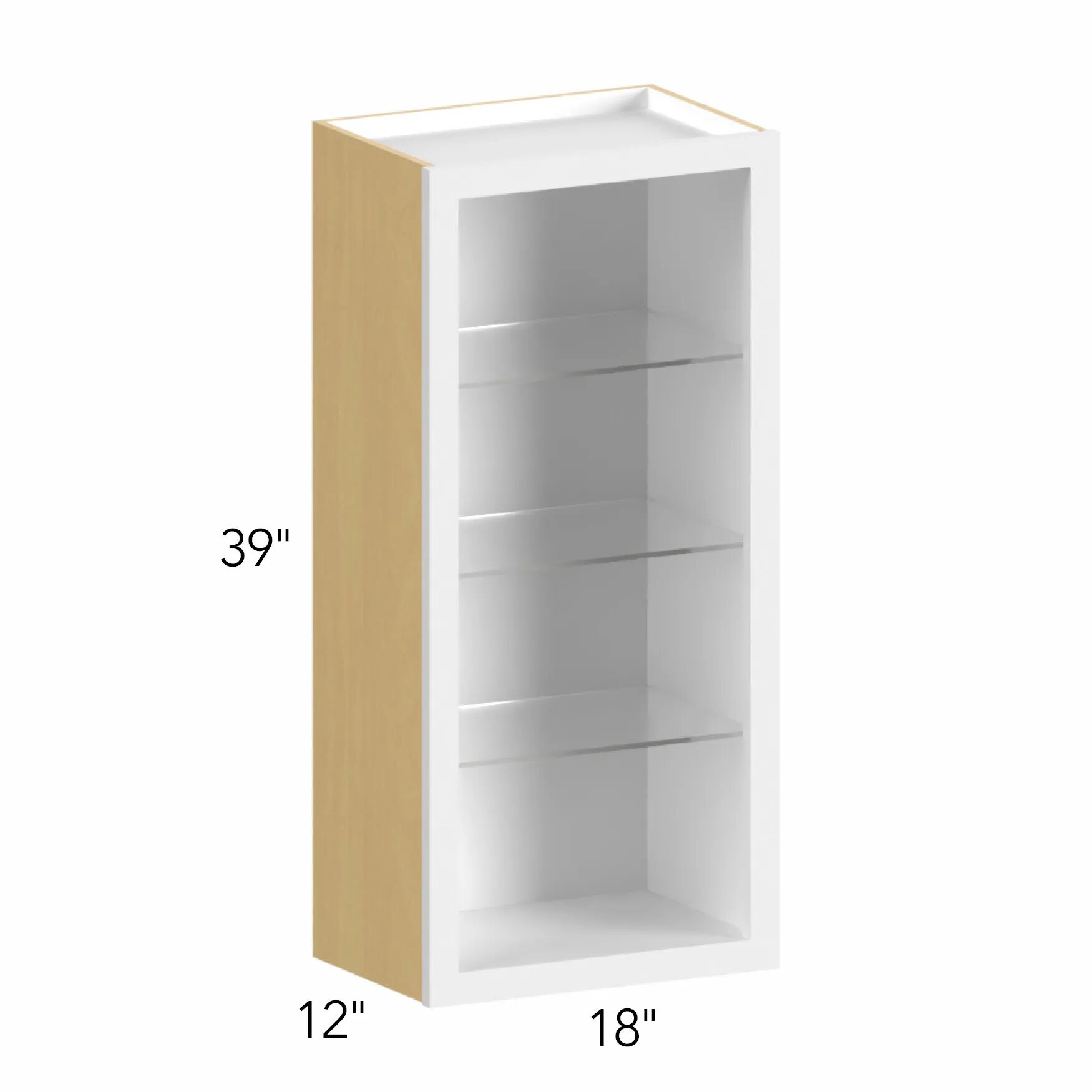 Allure® Galaxy Dove 18"W x 39"H x 12"D Wall Cabinet (Glass Ready) (NDW1839)