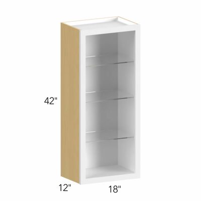 Allure® Echo Dove 18"W x 42"H x 12"D Wall Cabinet (Glass Ready) (NDW1842)