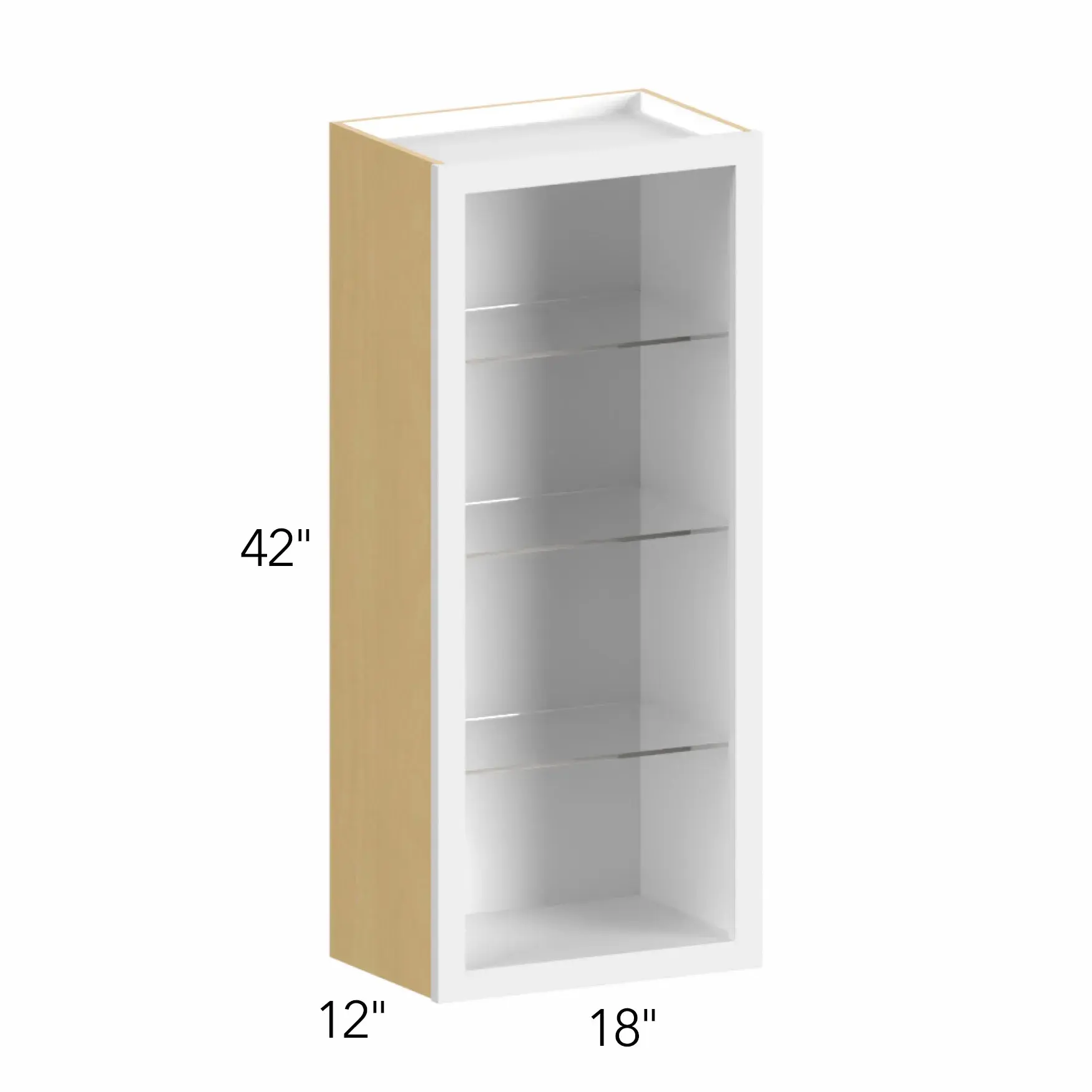 Allure® Galaxy Linen 18"W x 42"H x 12"D Wall Cabinet (Glass Ready) (NDW1842)