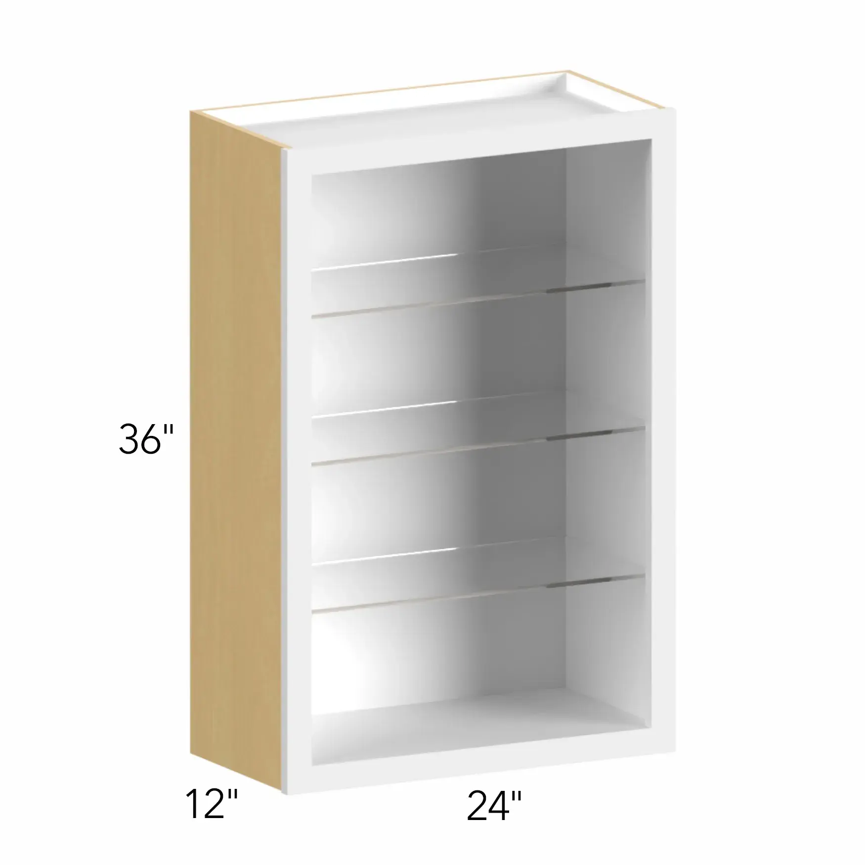 Allure® Echo Mocha 24"W x 36"H x 12"D Wall Cabinet (Glass Ready) (NDW2436)